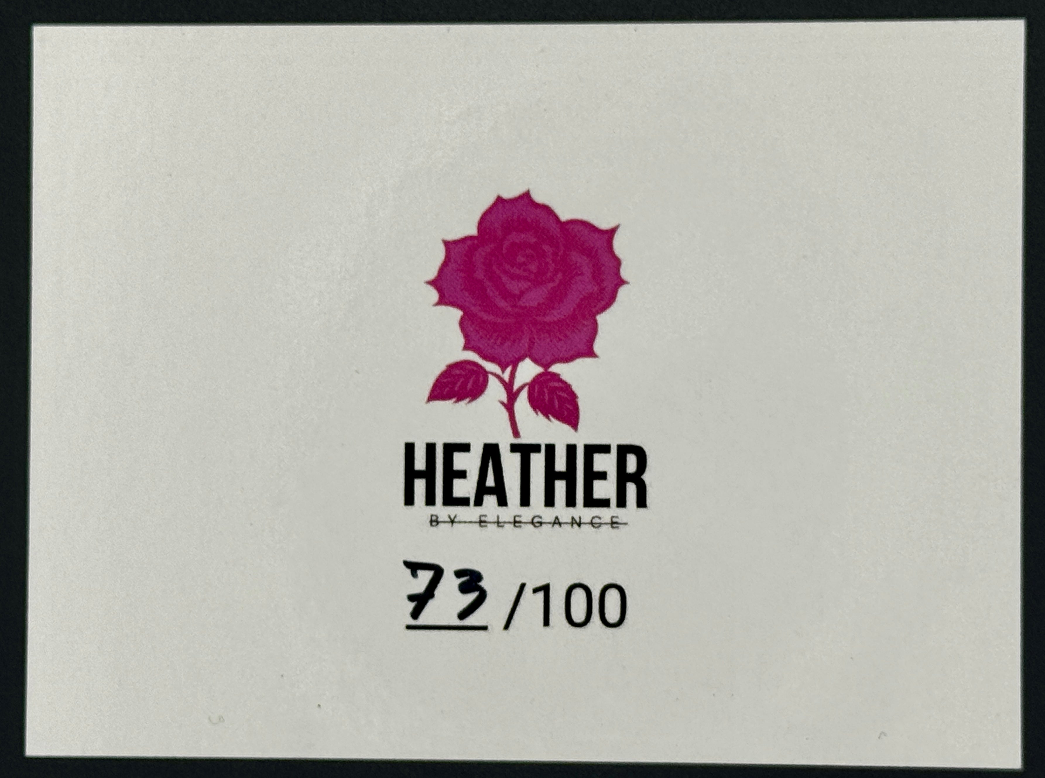 AEW Heather Reckless Autographed & Kissed 4" x 3" Card
