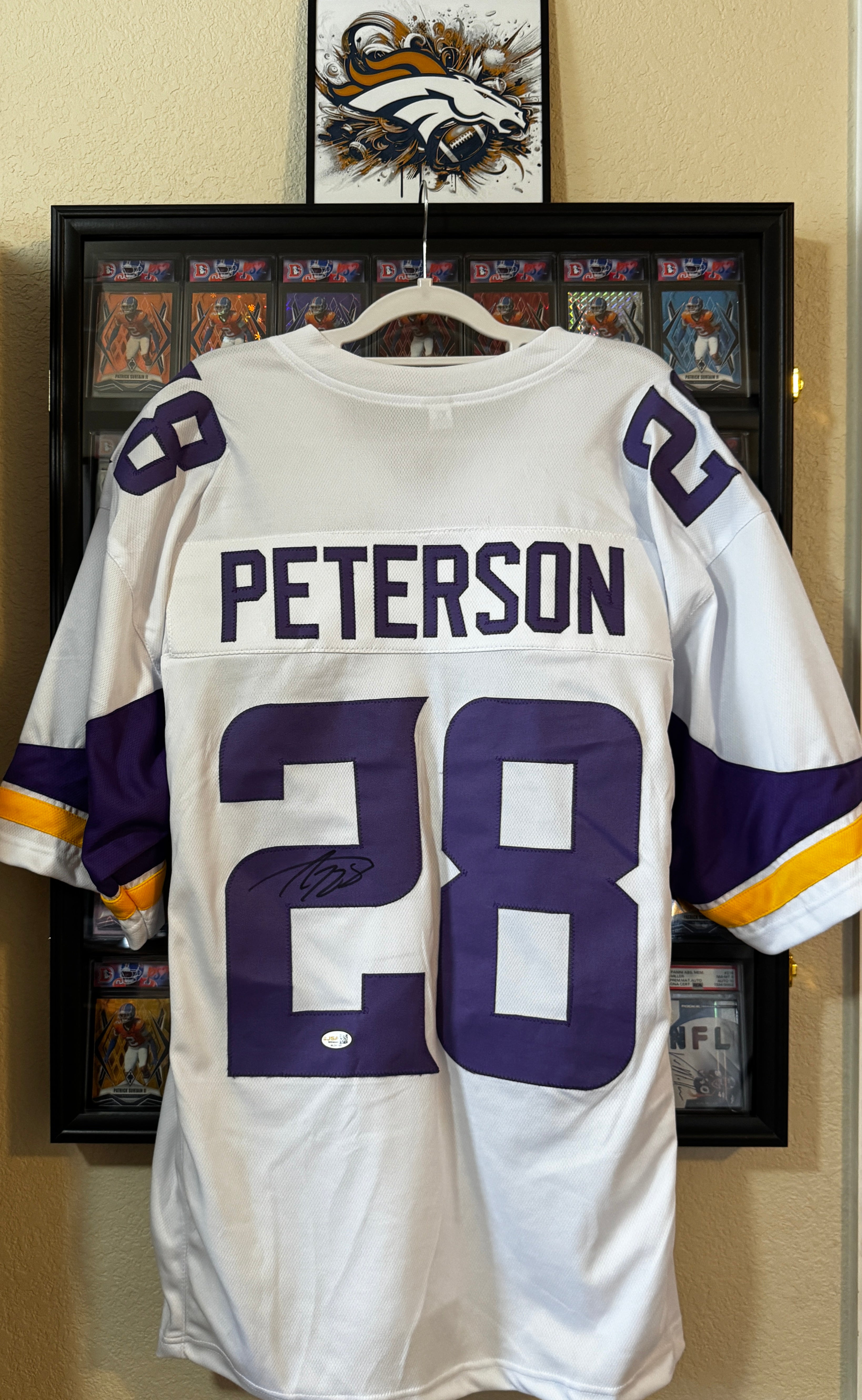 Adrian Peterson Autographed XL Minnesota Player Jersey For Framing – JSA/W