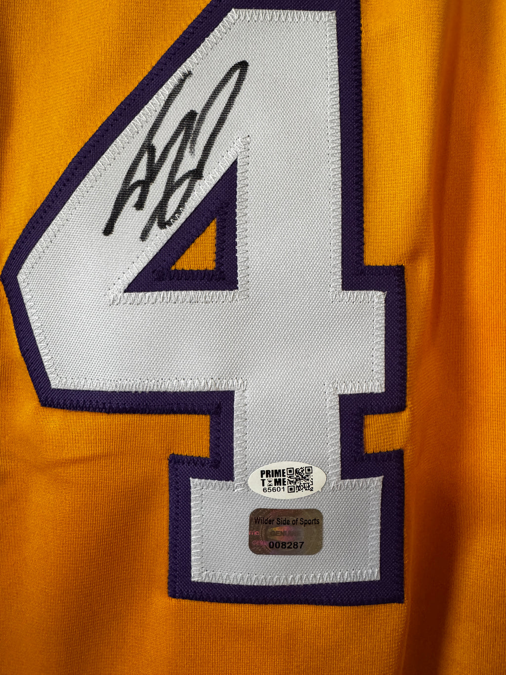 Shaquille O'Neal Autographed Los Angeles Lakers Jersey For Framing – #34 Forum Gold /W Prime Time Witnessed