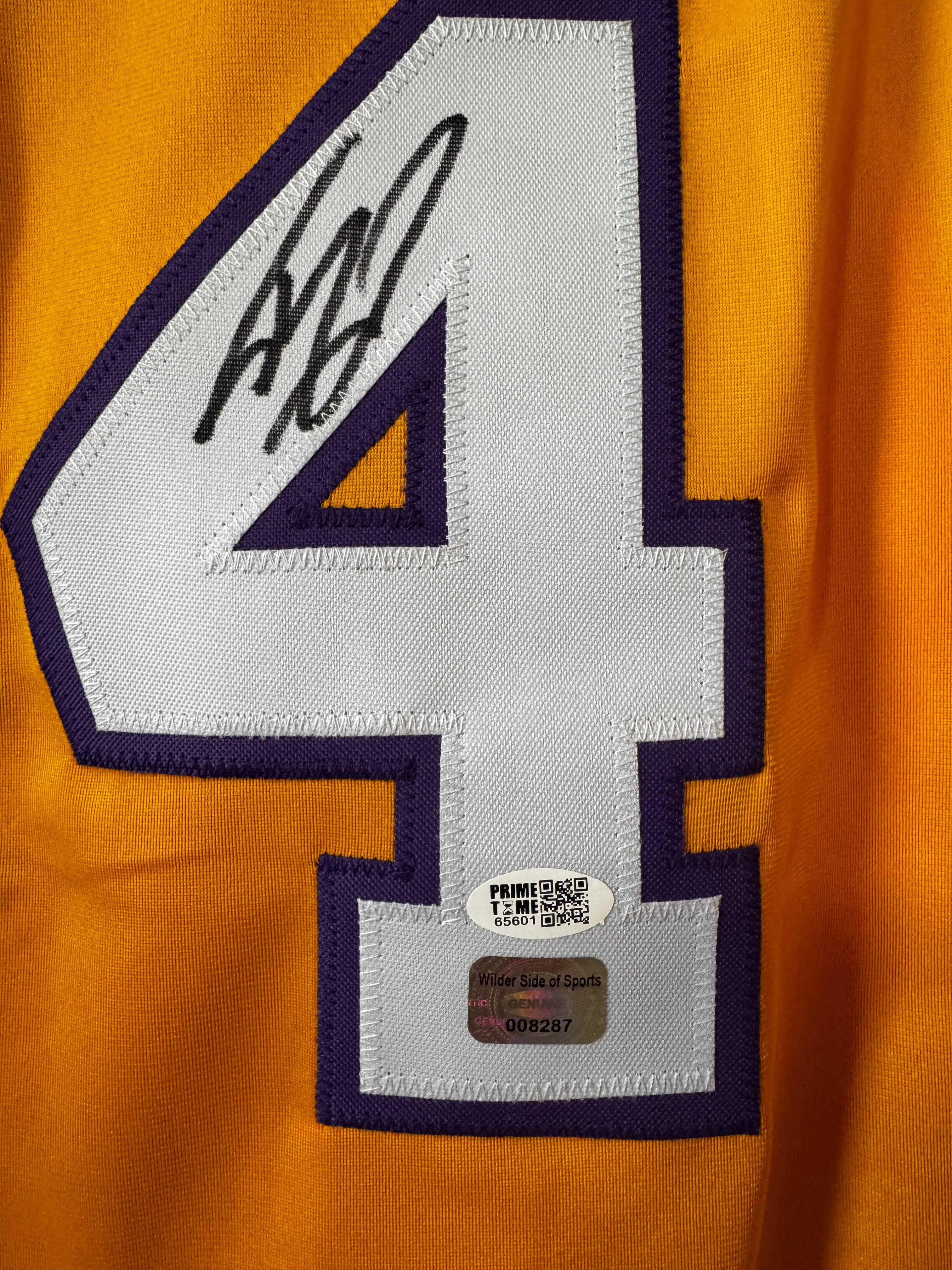 Shaquille O'Neal Autographed Los Angeles Lakers Jersey For Framing – #34 Forum Gold /W Prime Time Witnessed