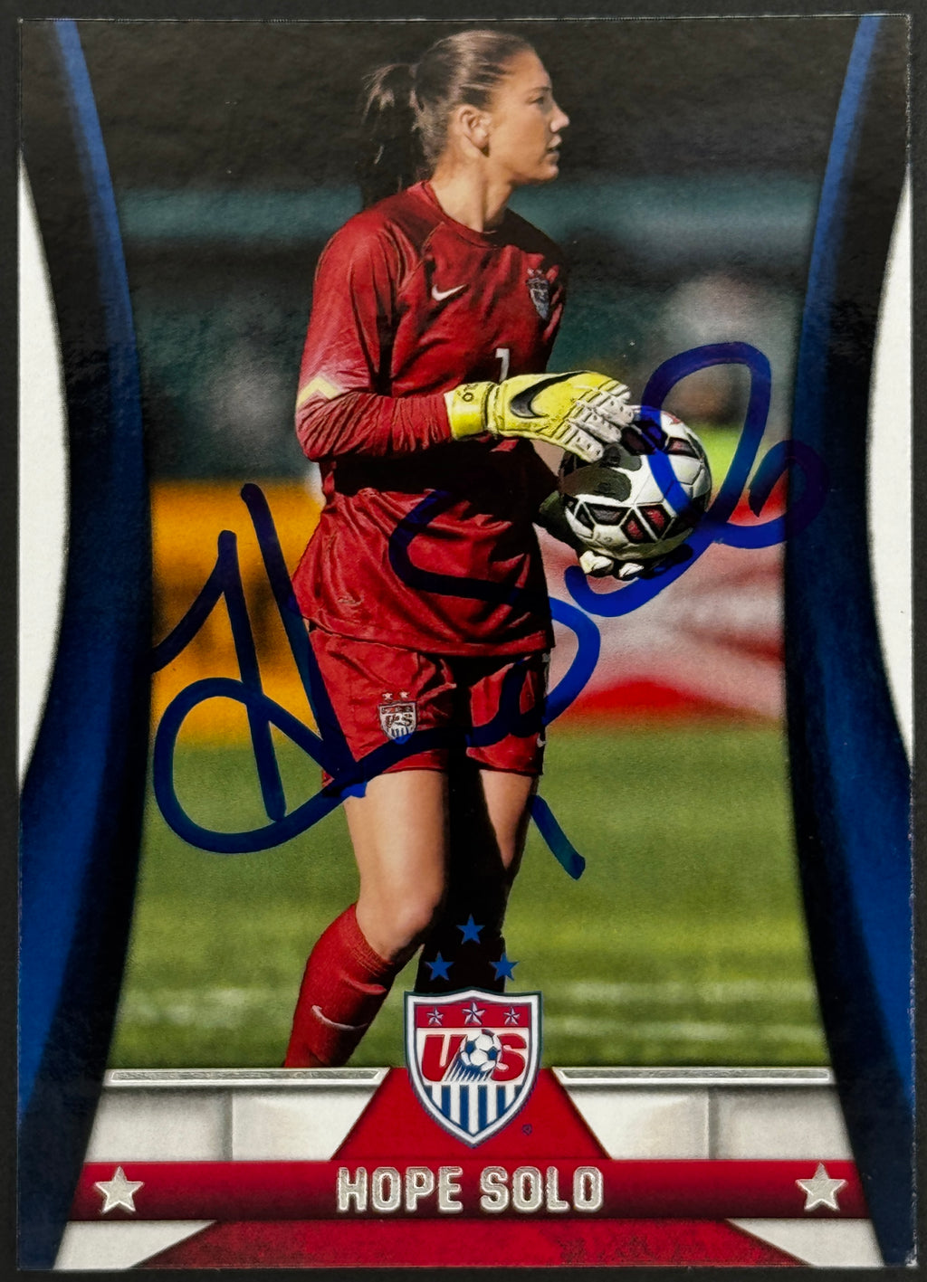 2015 Panini US National Team Box Set Hope Solo #12, Autographed Card, SWAU/W