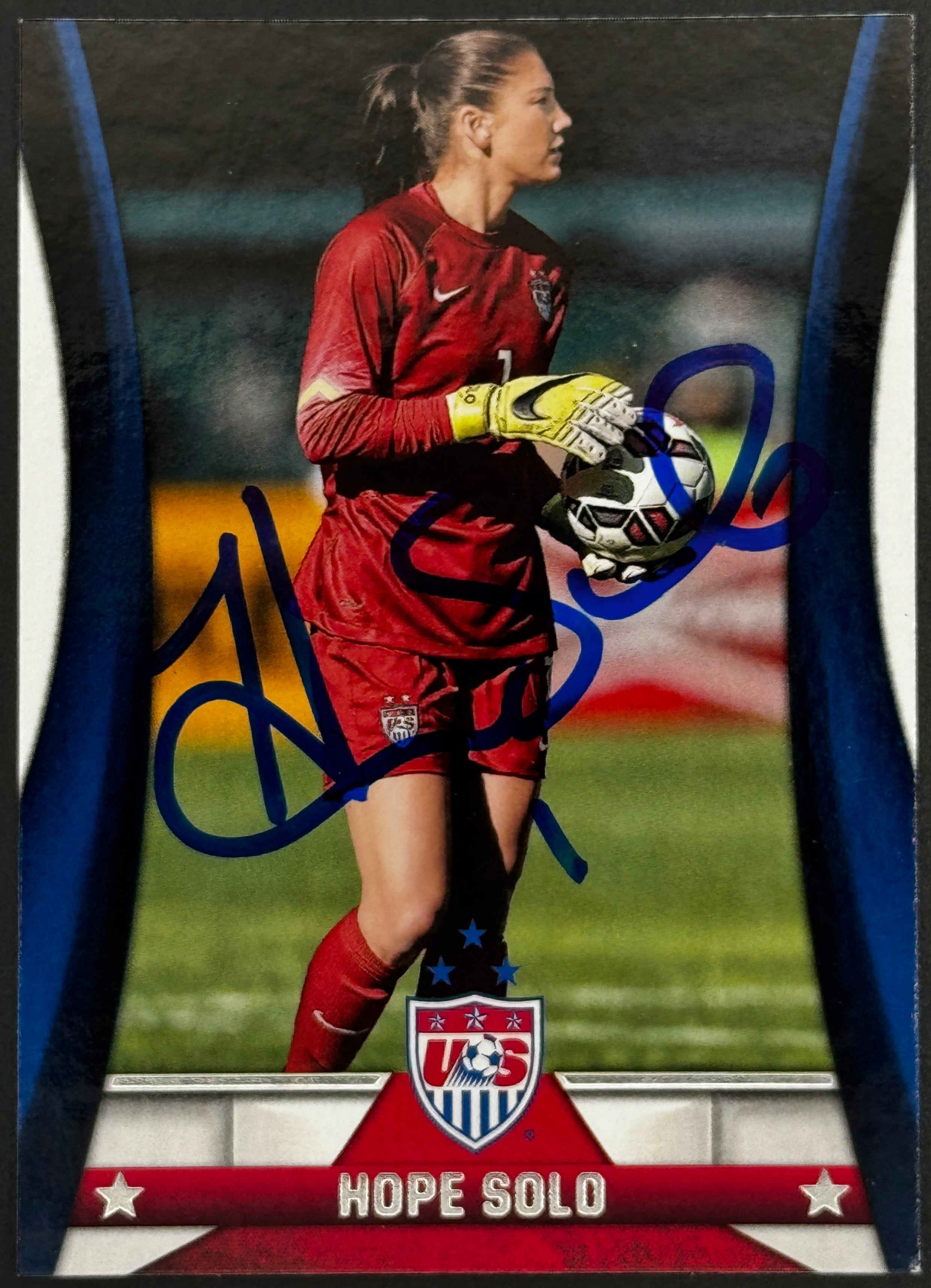 2015 Panini US National Team Box Set Hope Solo #12, Autographed Card, SWAU/W