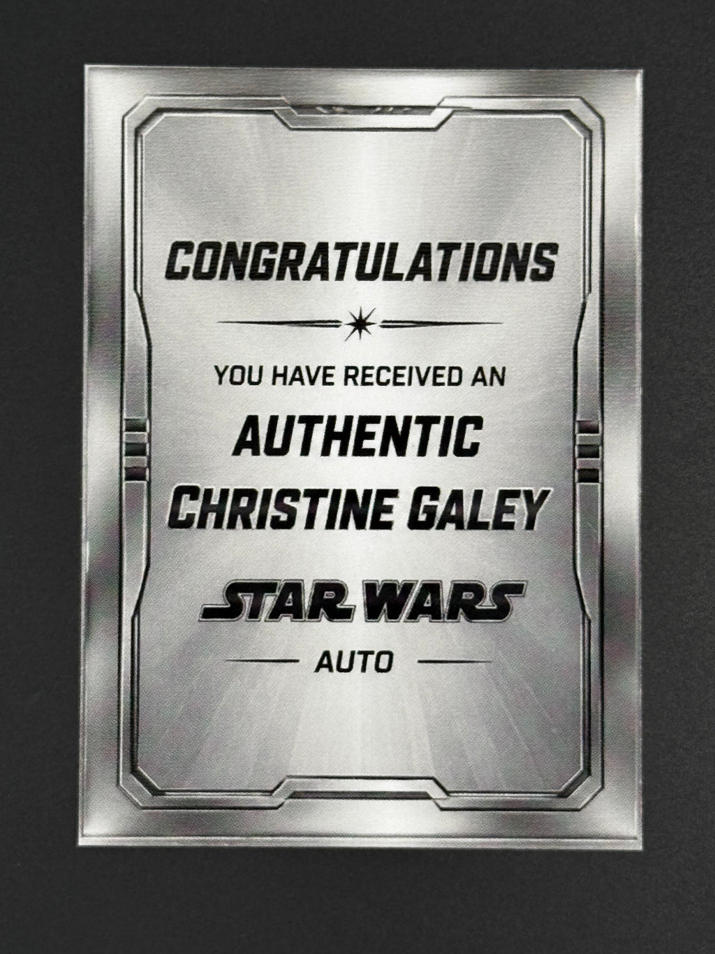 Christine Galey Autographed R2-D2 Star Wars Trading Card