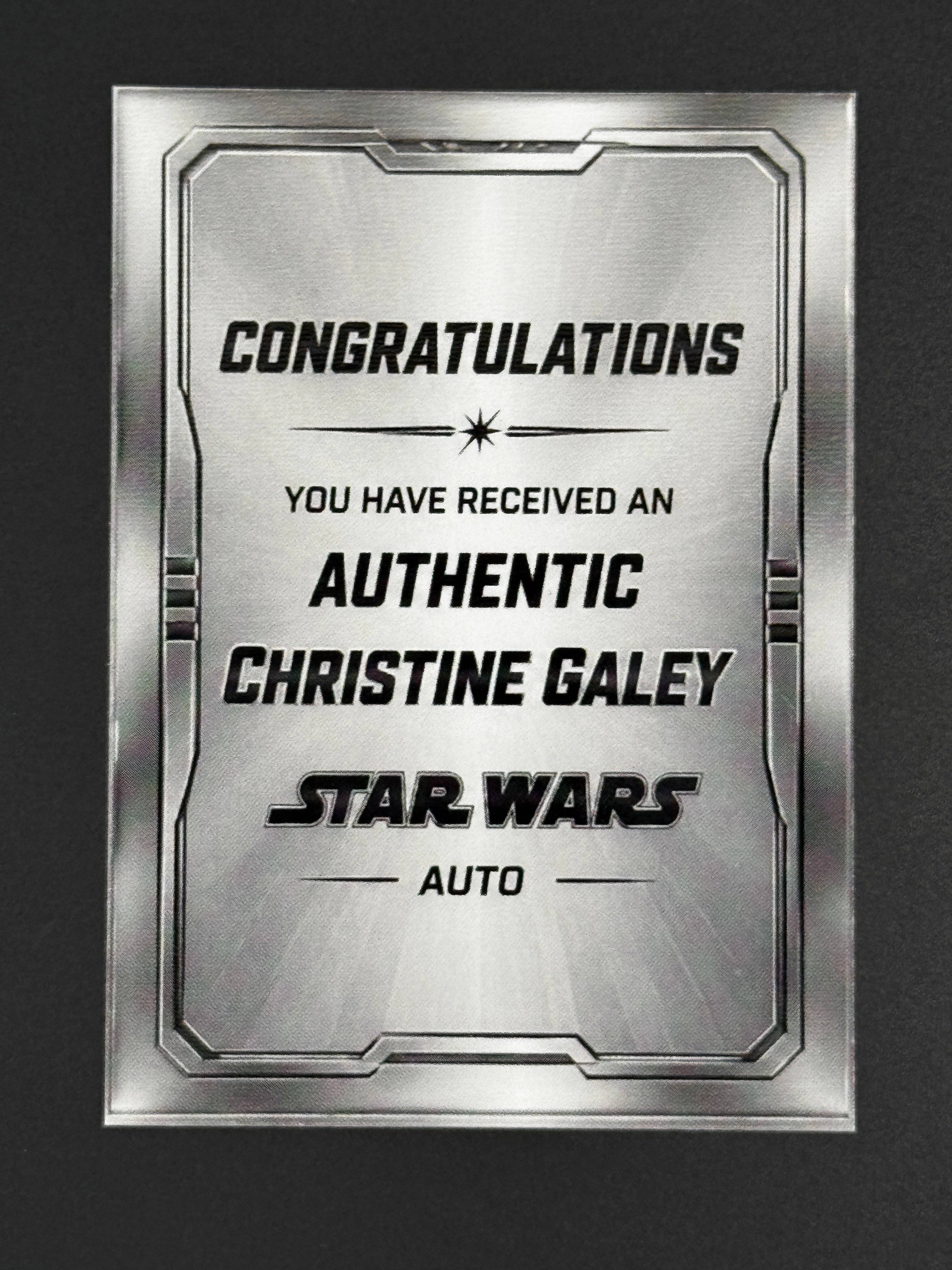 Christine Galey Autographed R2-D2 Star Wars Trading Card