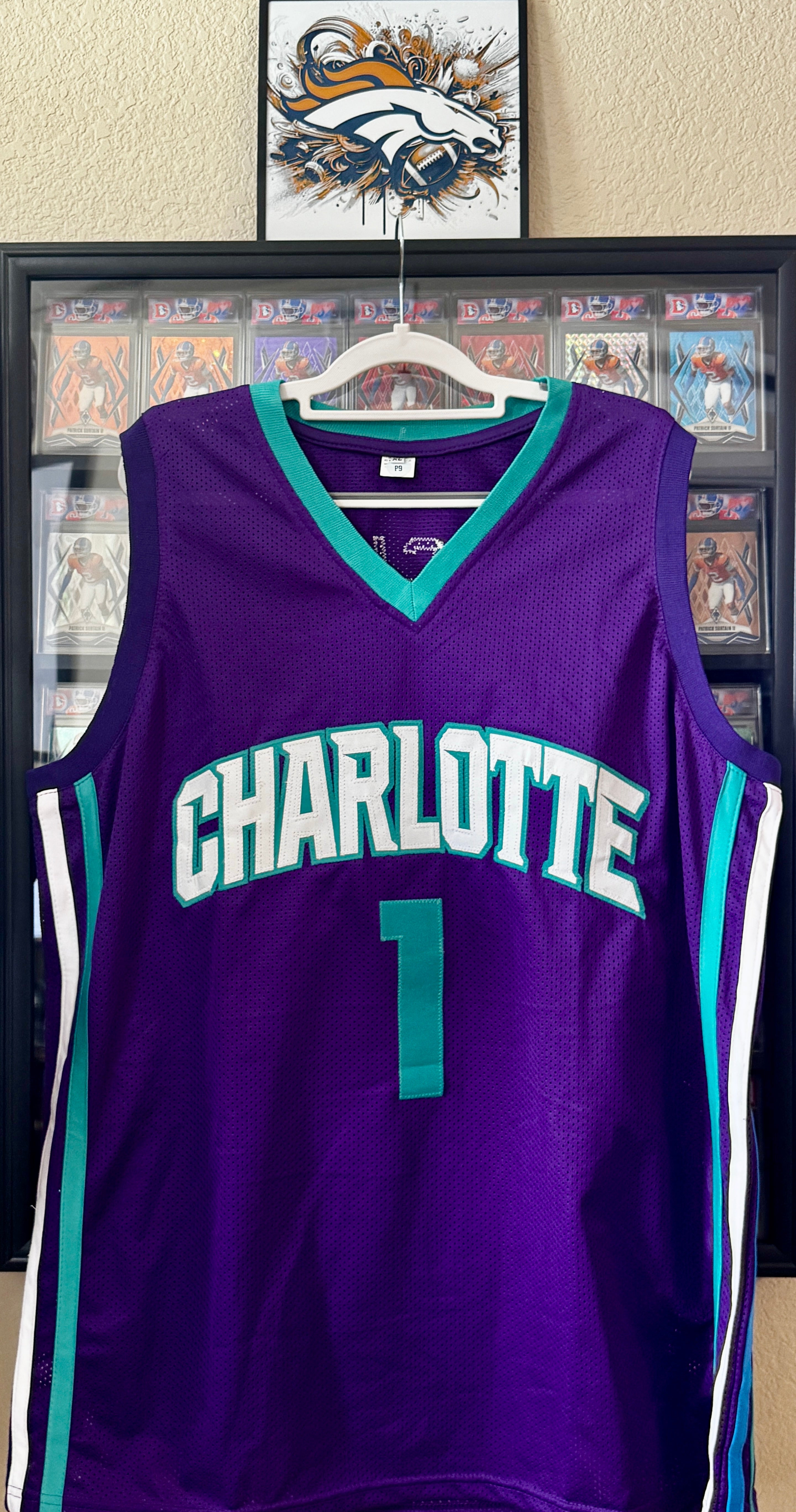 Muggsy Bogues Autographed Custom Charlotte Hornets Jersey For Framing – Beckett/W SOA
