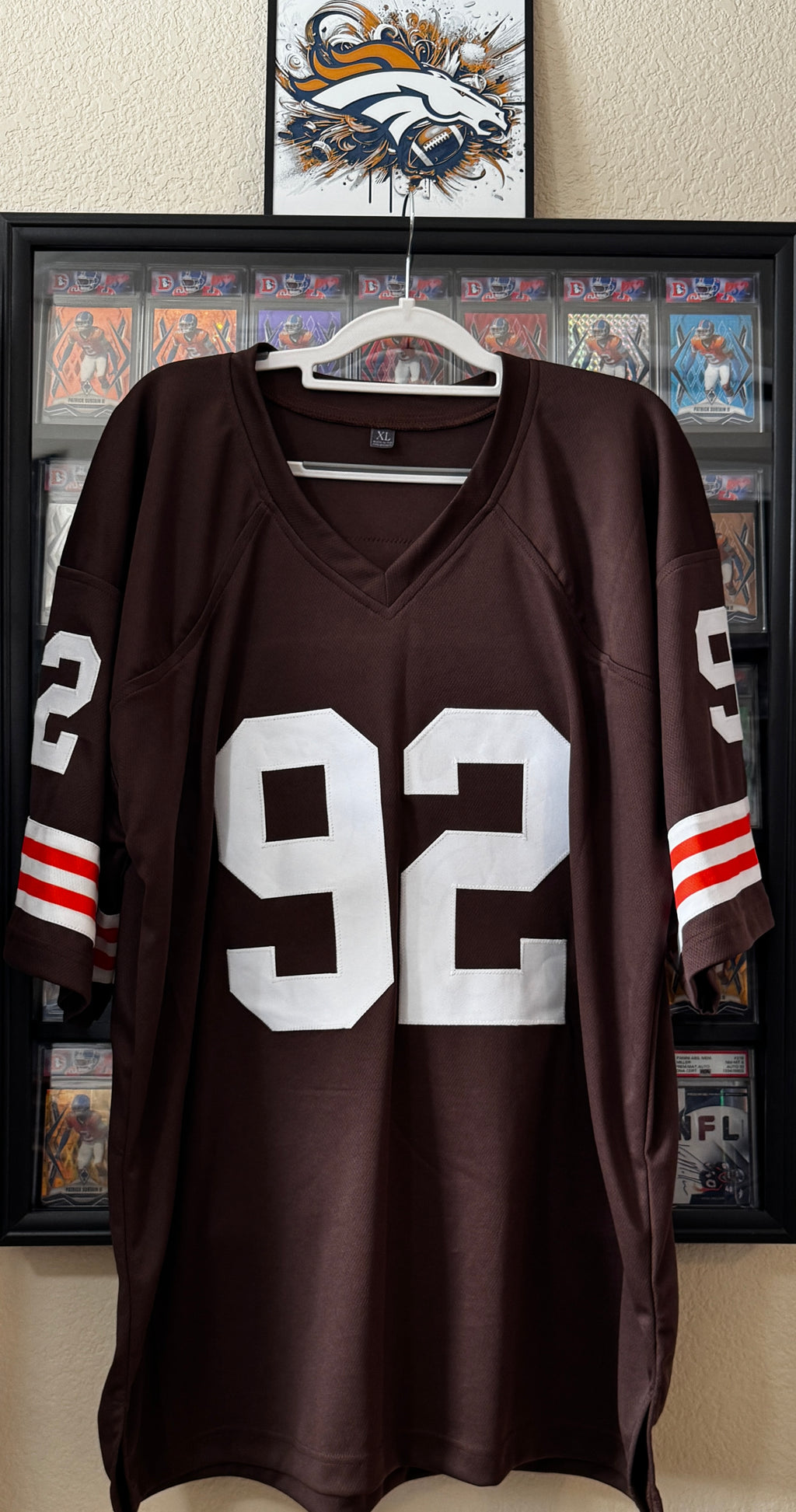 Michael D. Perry Autographed Custom Cleveland Browns Jersey For Framing – JSA /W SOA