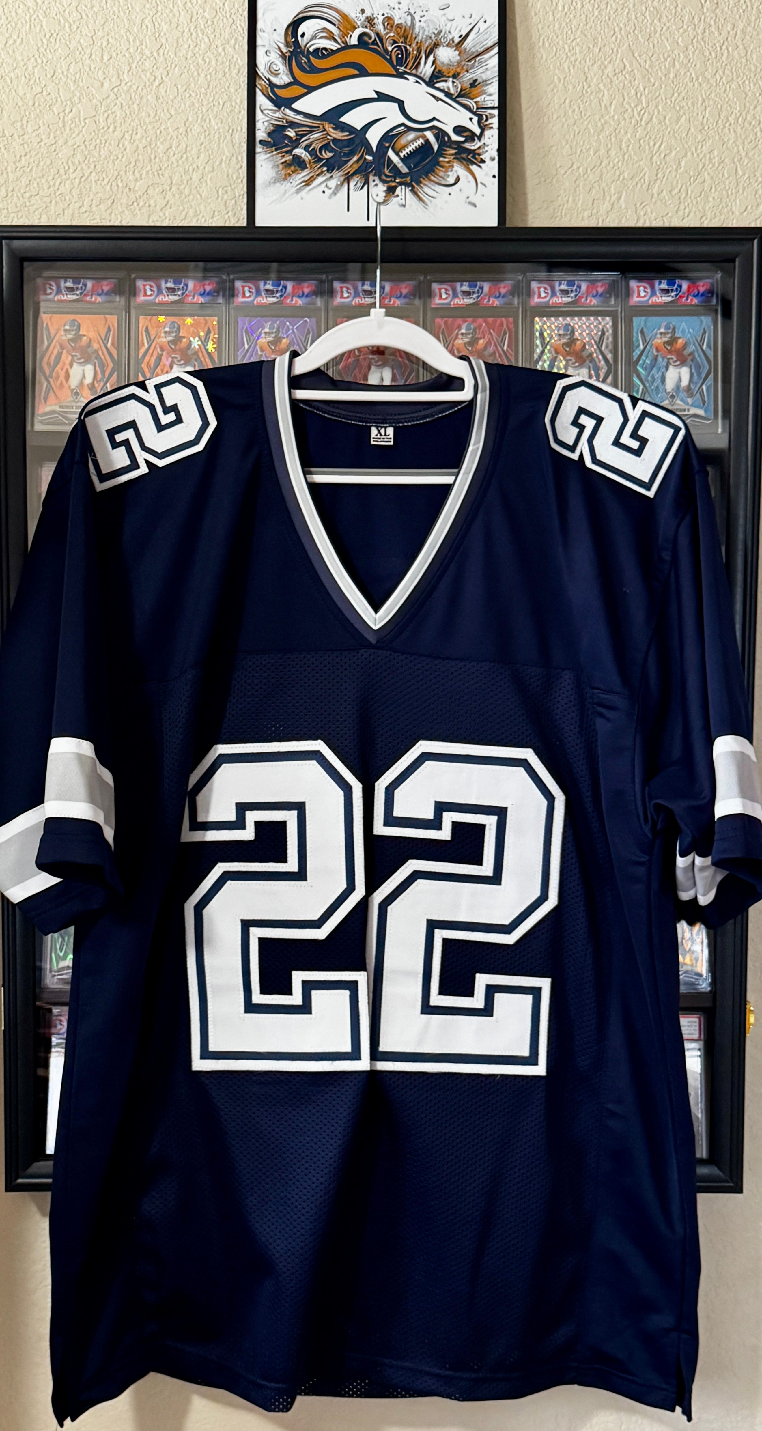Emmitt Smith Autographed Custom Dallas Cowboys Jersey For Framing – Player Hologram
