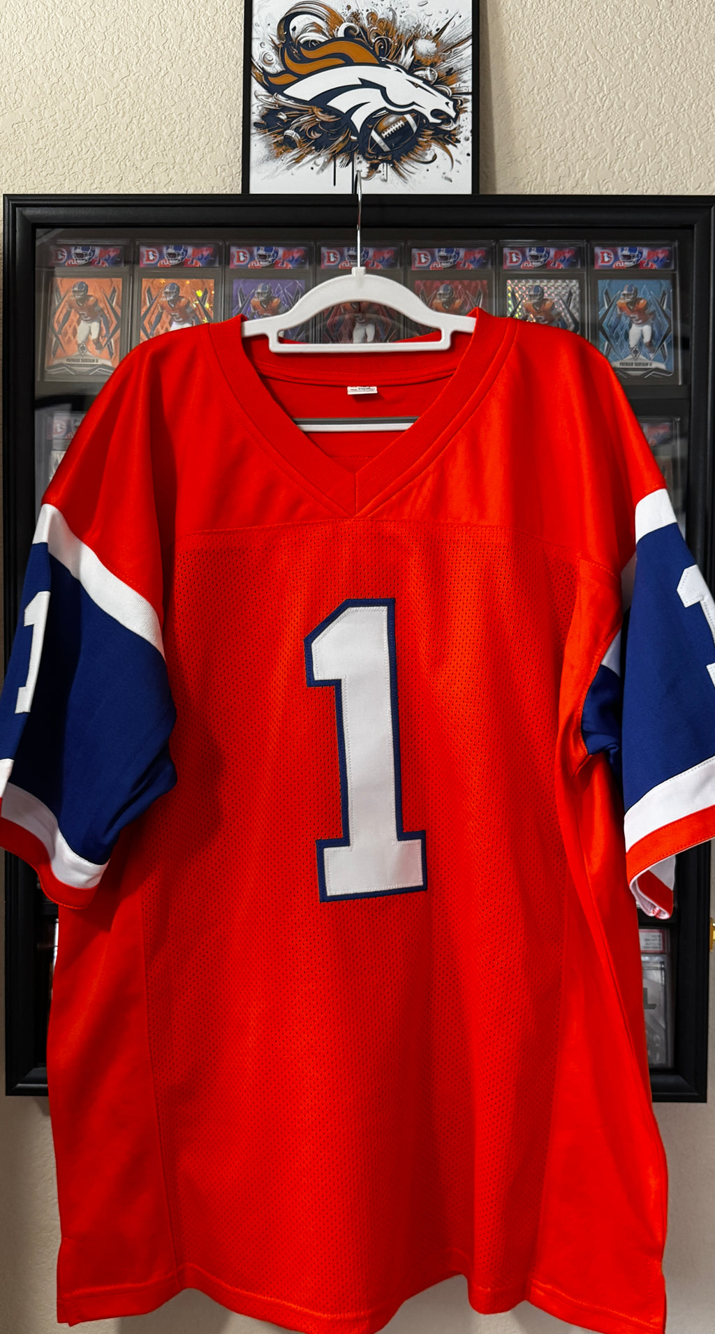 Mike Shanahan Autographed Custom Denver Broncos Jersey – Orange #1 /W Radtke Sports SOA