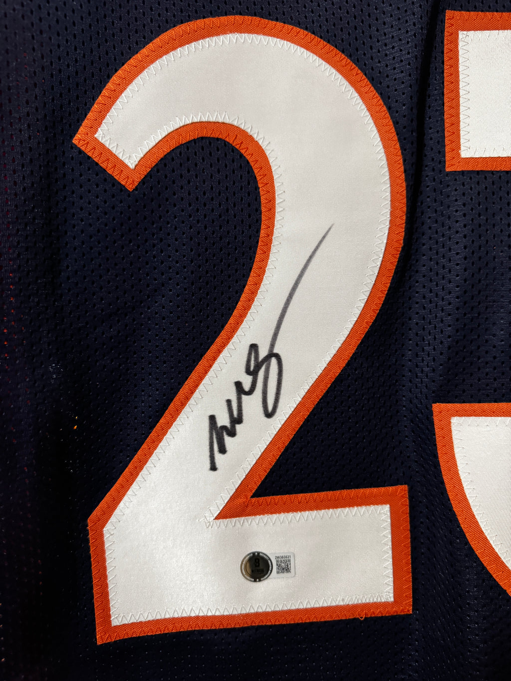 Willis McGahee Autographed XL Custom Broncos Jersey, Beckett/W