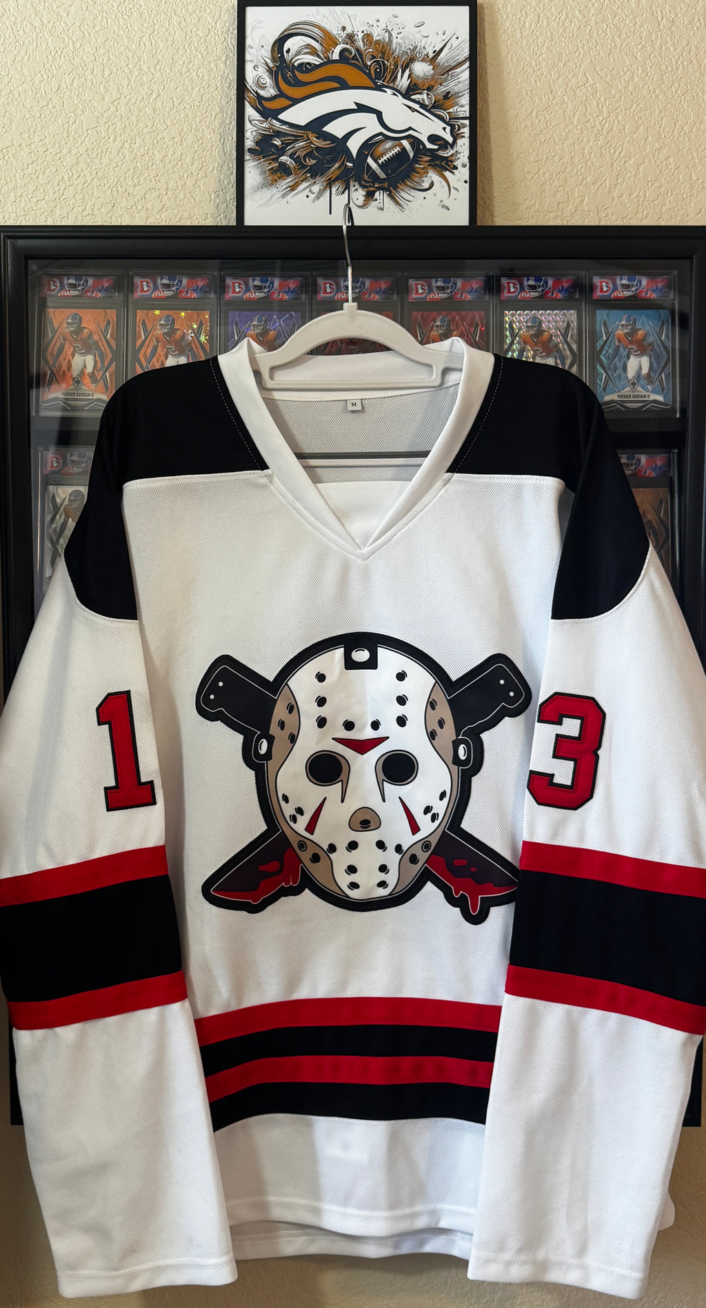 Ari Lehman Autographed Custom Friday the 13th Jersey For Framing – Inscribed "I Never Die" /W SWAU SOA