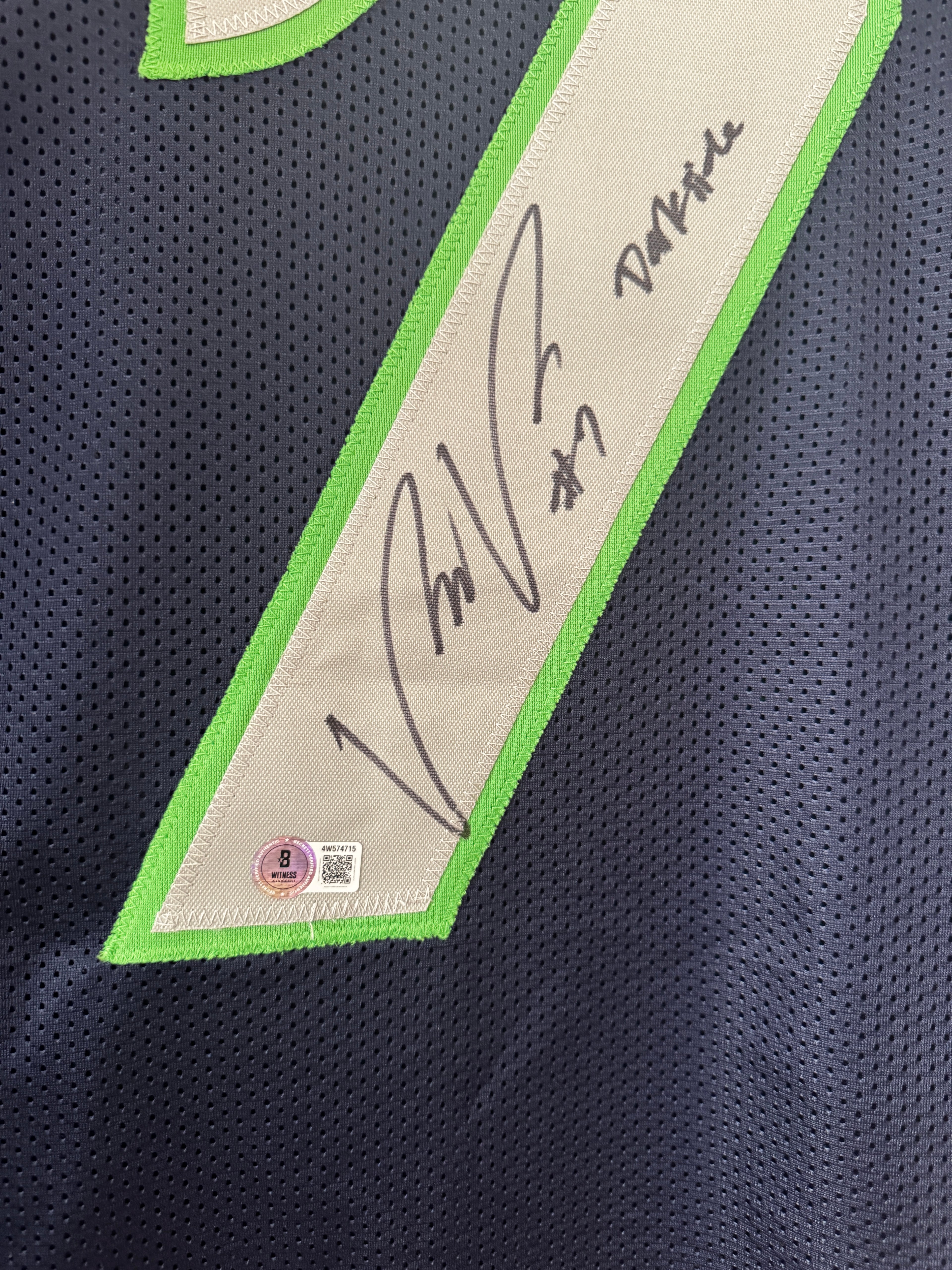 Uchenna Nwosu Autographed & Inscribed "Darkside" XL Seattle Player Jersey For Framing – Beckett/W