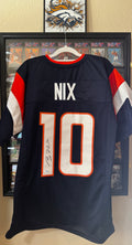 Bo Nix Autographed Custom Denver Player Jersey For Framing – 5 Star/W