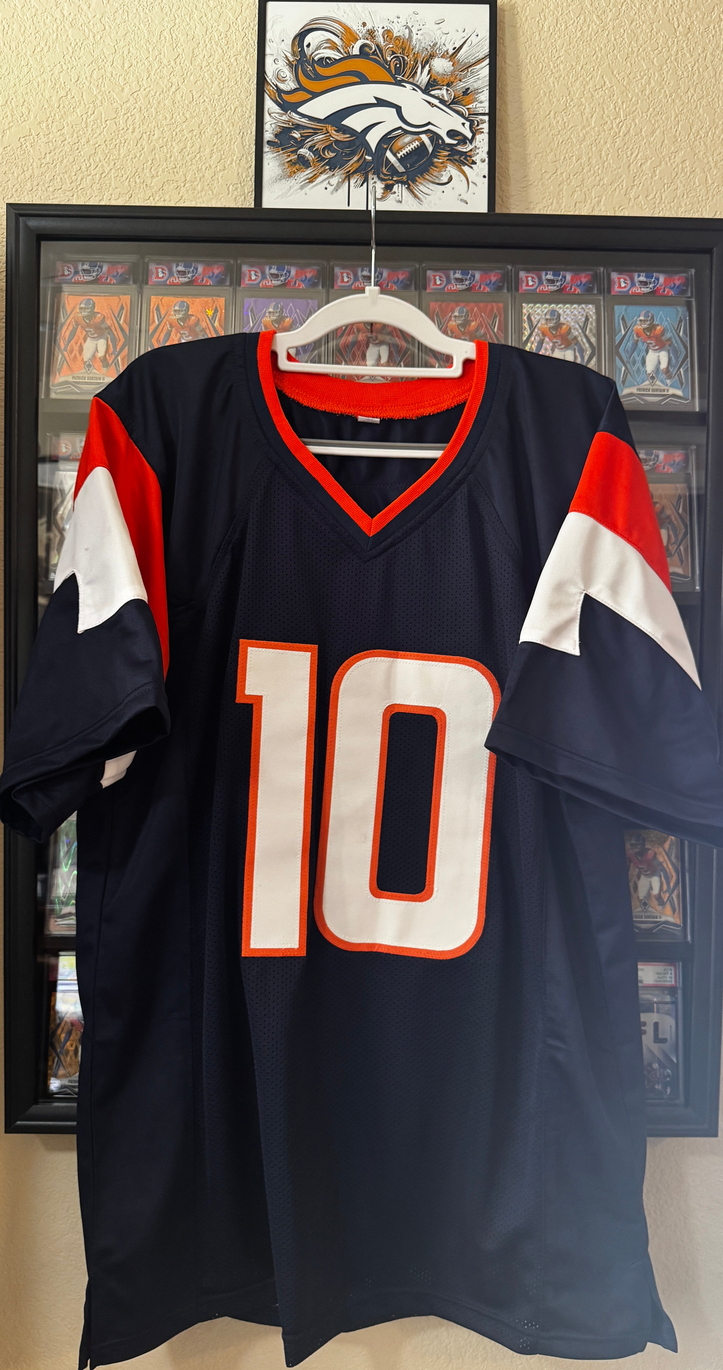 Bo Nix Autographed Custom Denver Player Jersey For Framing – 5 Star/W