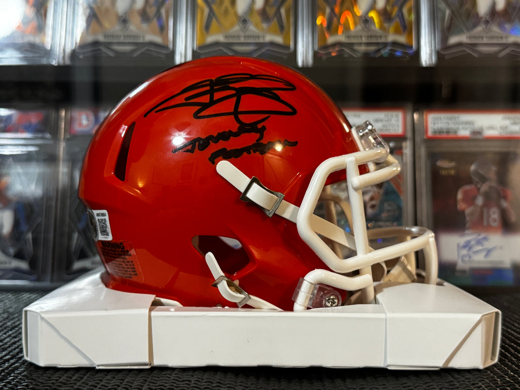 Johnny Manziel Autographed/Inscribed "Fuck Cleveland" Cleveland Browns Mini Helmet /W BAS