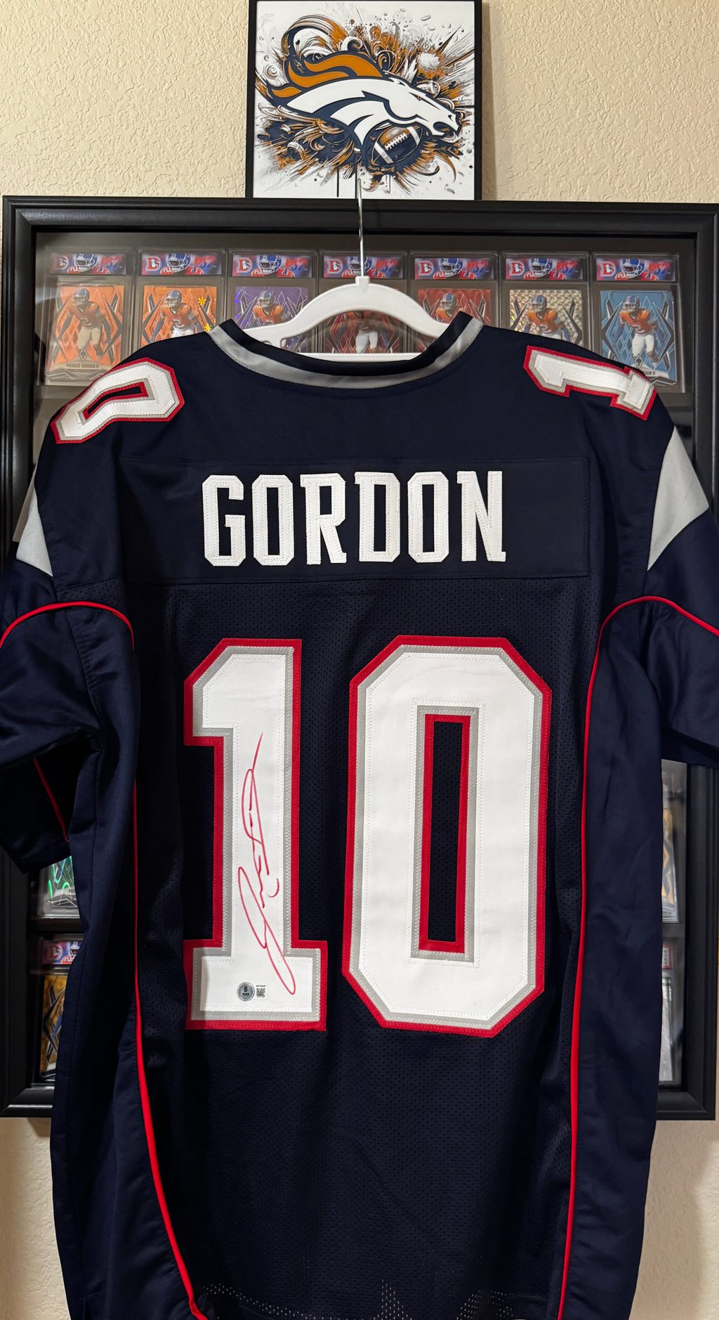 Josh Gordon Autographed Patriots Jersey, Beckett SOA