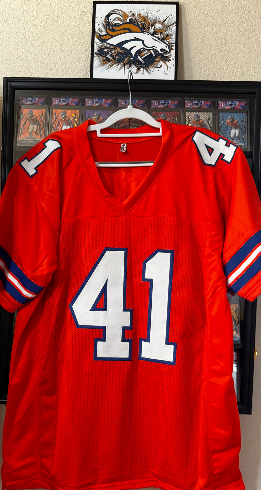 Drew Sanders Autographed Custom Denver Broncos Jersey, Beckett/W