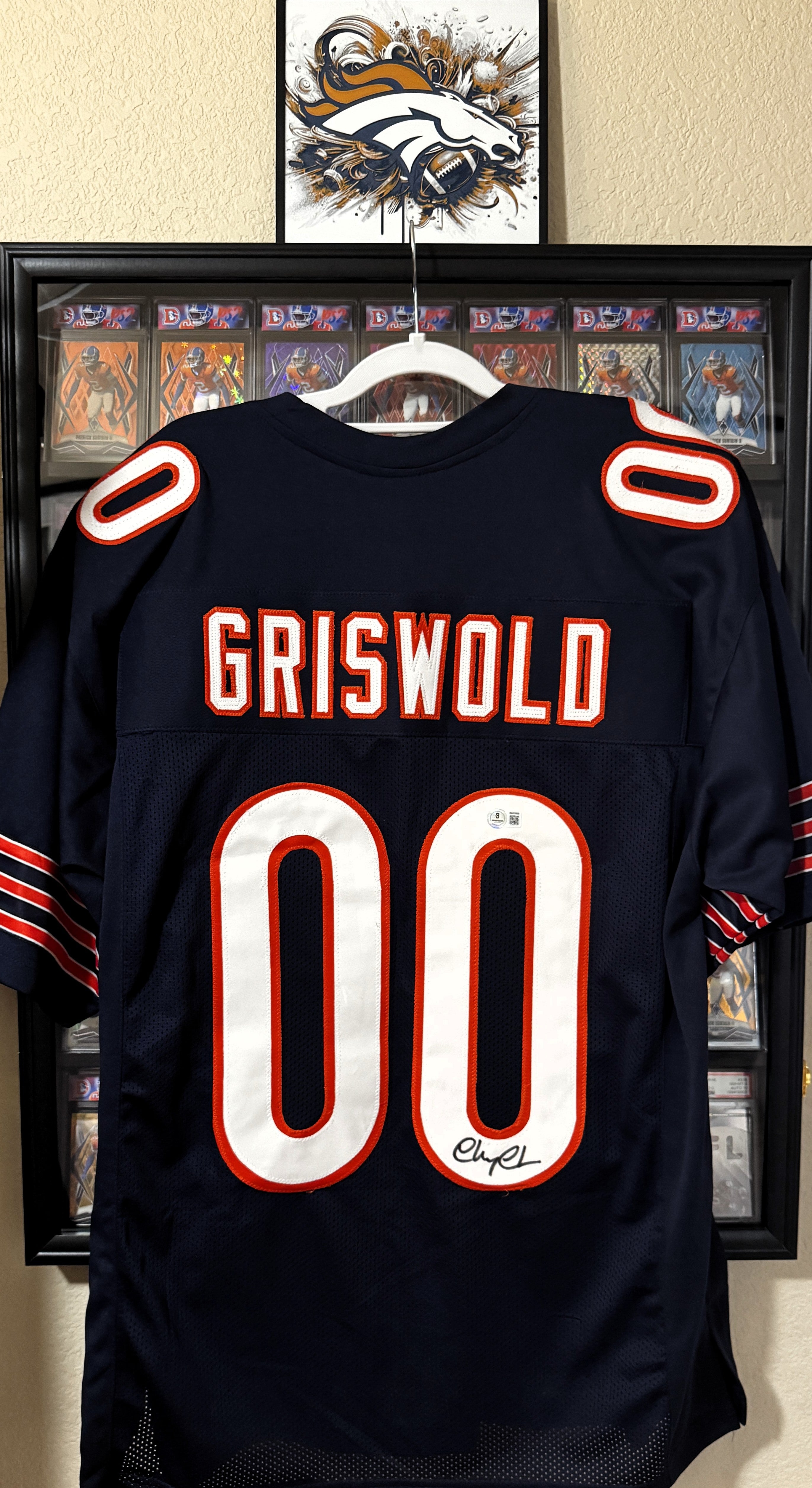 Chevy Chase Autographed Clark Griswold Chicago Bears Jersey /W Beckett