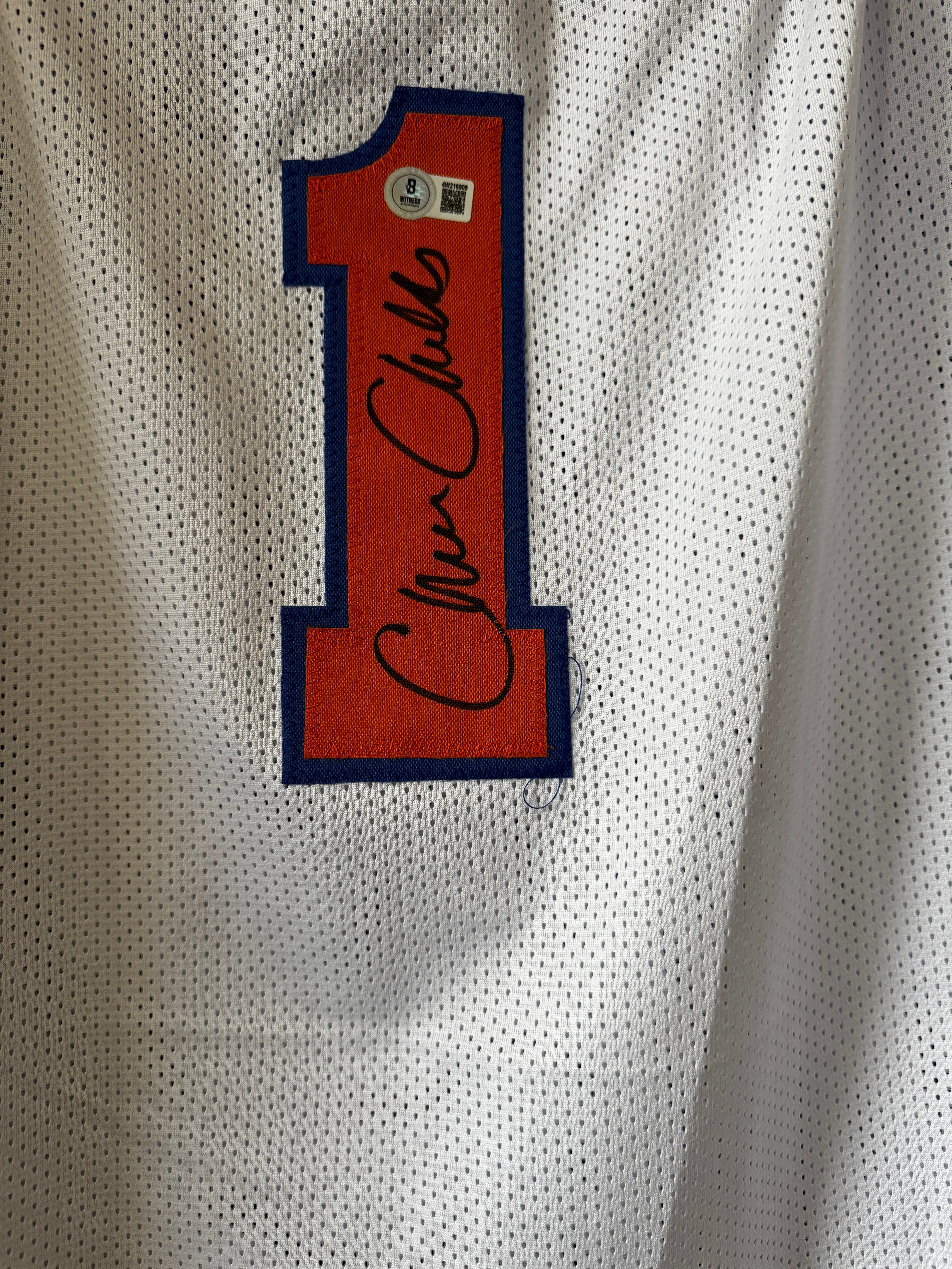 Chris Childs autographed New York Knicks Jersey, Beckett SOA