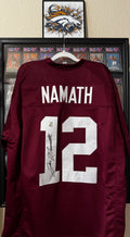 Joe Namath Autographed Custom Alabama Jersey, Player Holo SOA