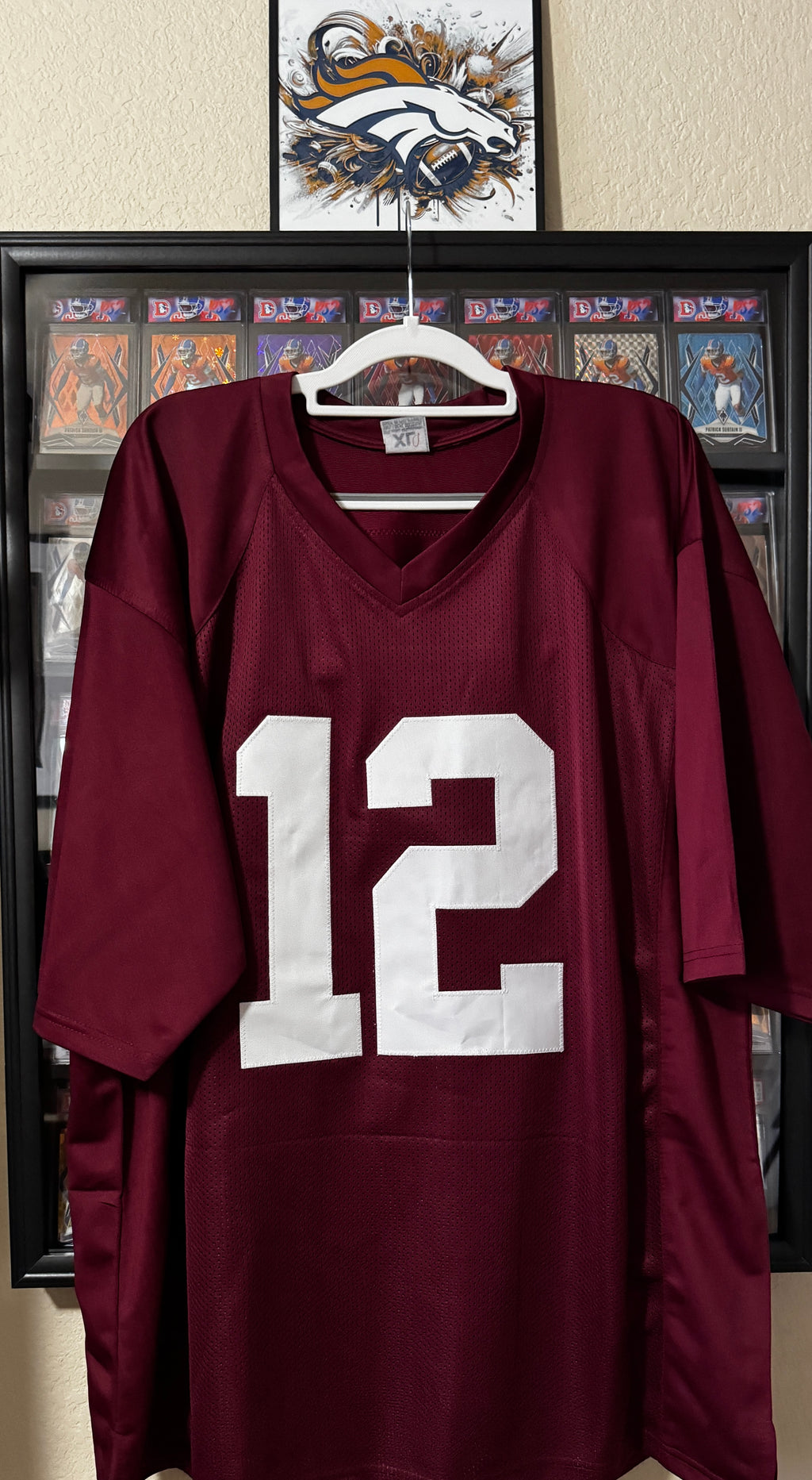 Joe Namath Autographed Custom Alabama Jersey, Player Halo SOA