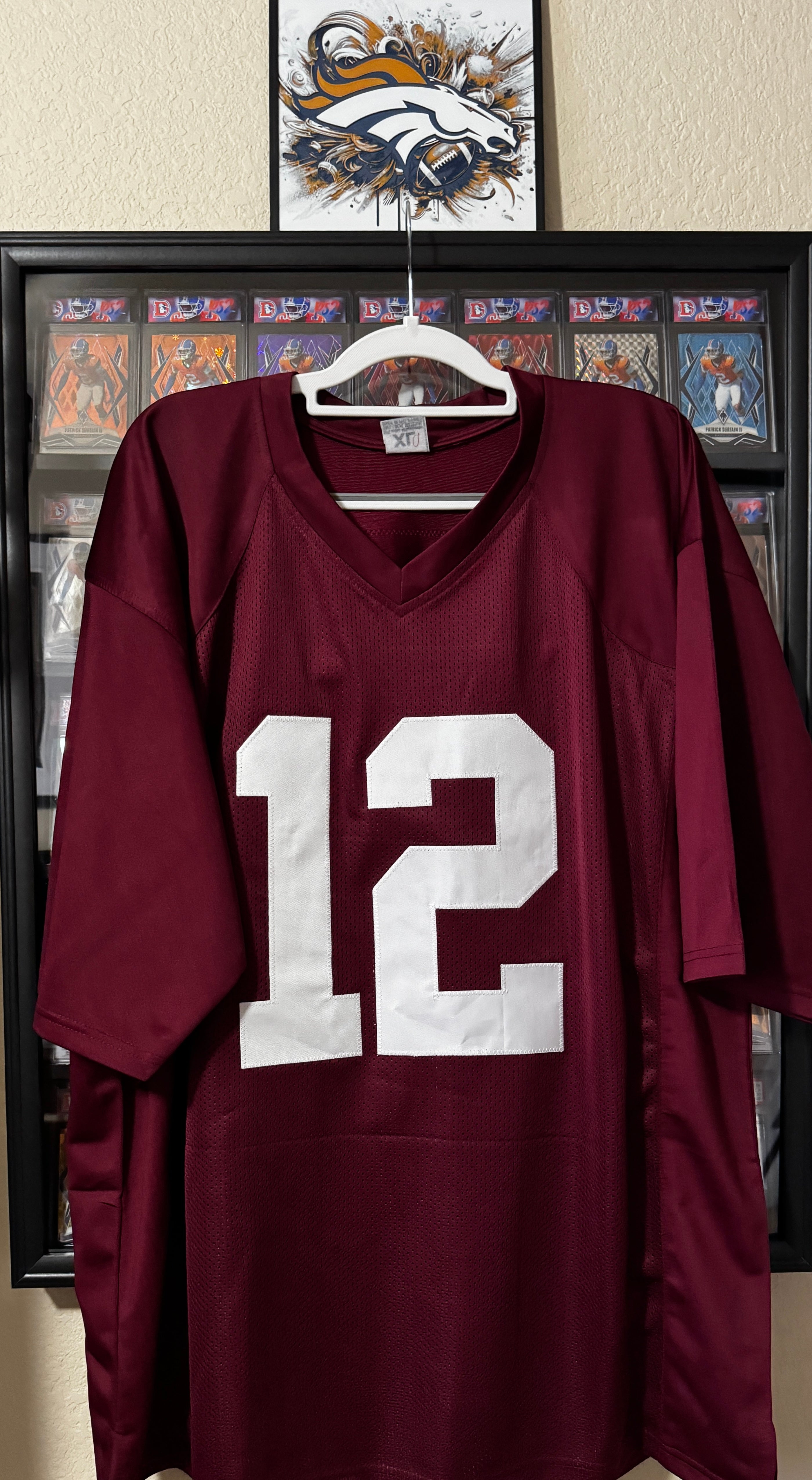 Joe Namath Autographed Custom Alabama Jersey, Player Halo SOA