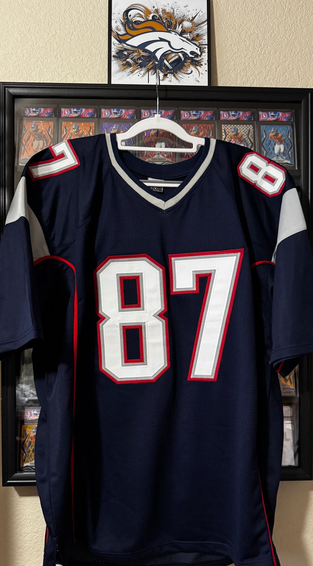 Rob Gronkowski Autographed Custom Patriots Jersey, Player Halo COA