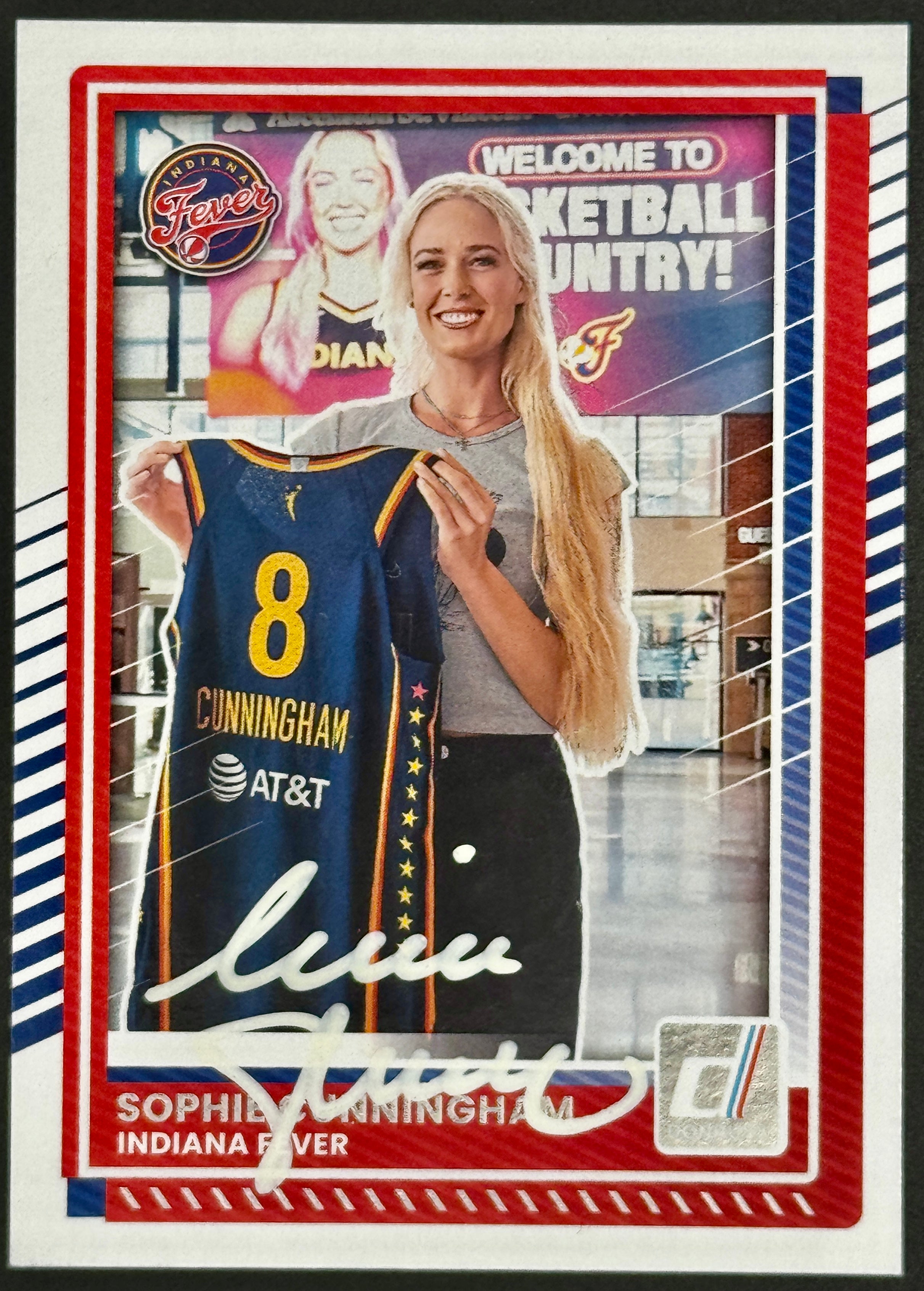 2025 Panini WNBA Donruss Sophie Cunningham Indiana Fever On Card Autograph, SWAU Authenticated