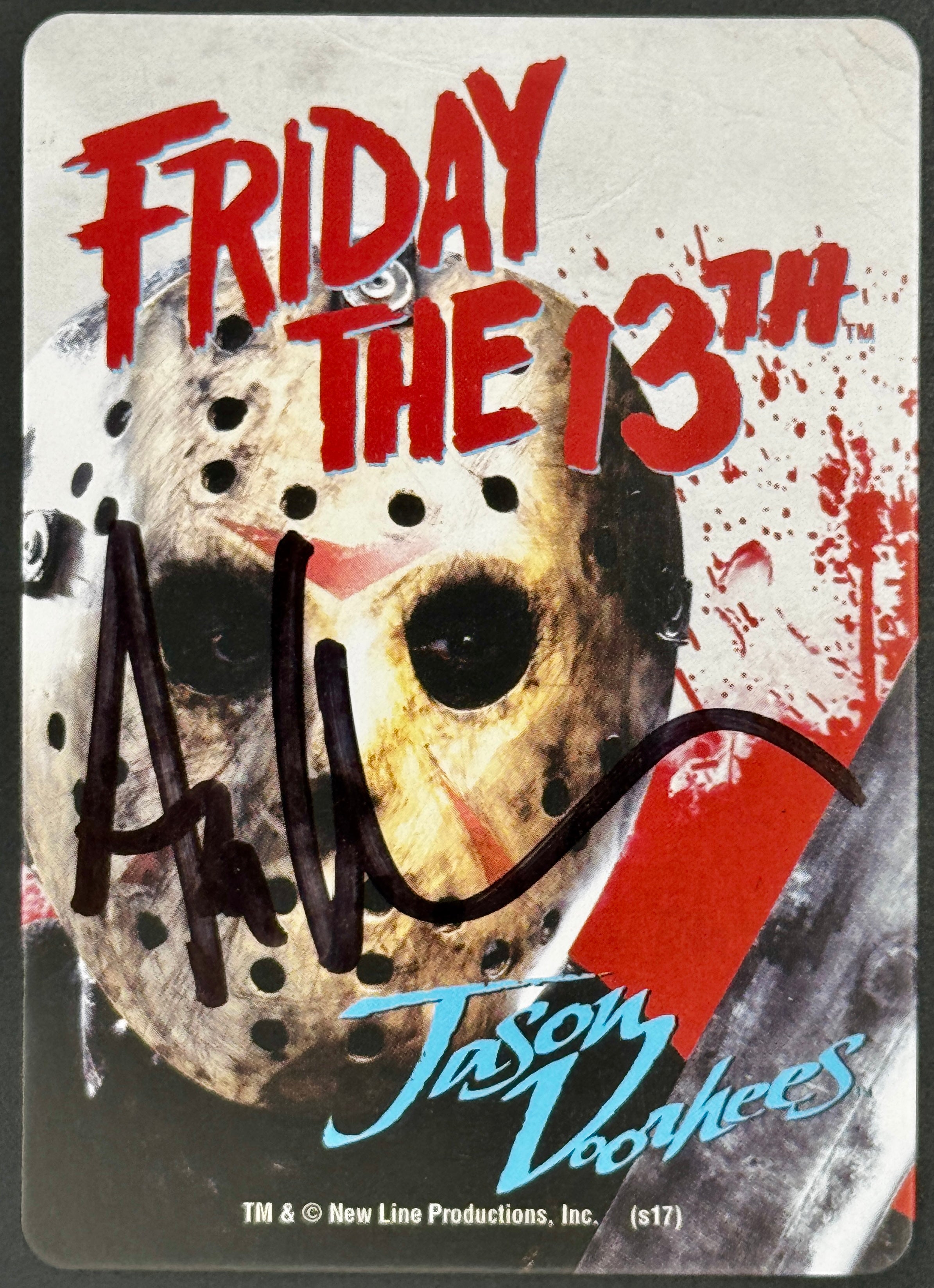 Ari Lemon Autographed  Friday the 13th Playing Card, Prime Time SOA