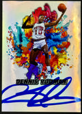 Dennis Rodman, Autographed Detroit Pistons Custom Color Blast Card, SWAU SOA