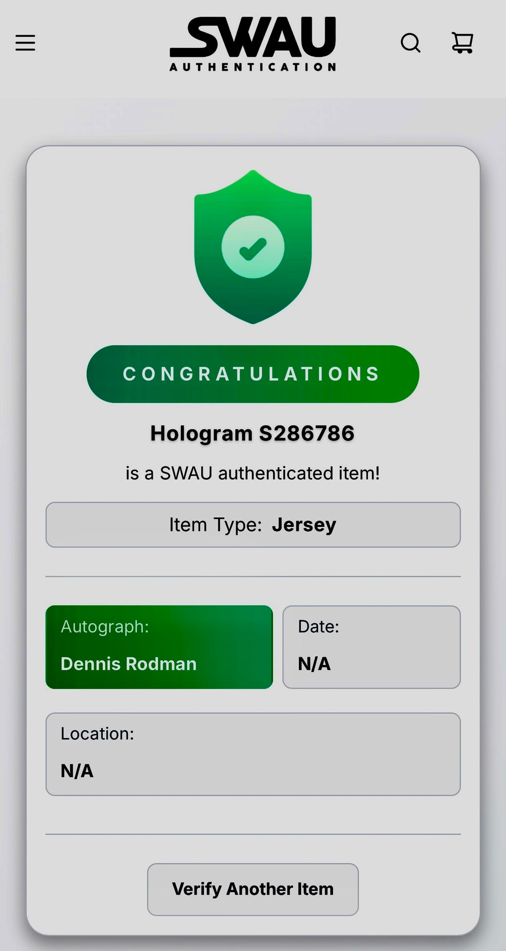 Dennis Rodman autograph Custom Chicago Bulls Jersey, SWAU SOA