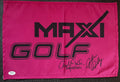 Autographed Maxi Golf flag/Happy Gilmore 2 Dual Auto John Daly & Christopher McDonald with Inscription "Shooter McGavin"