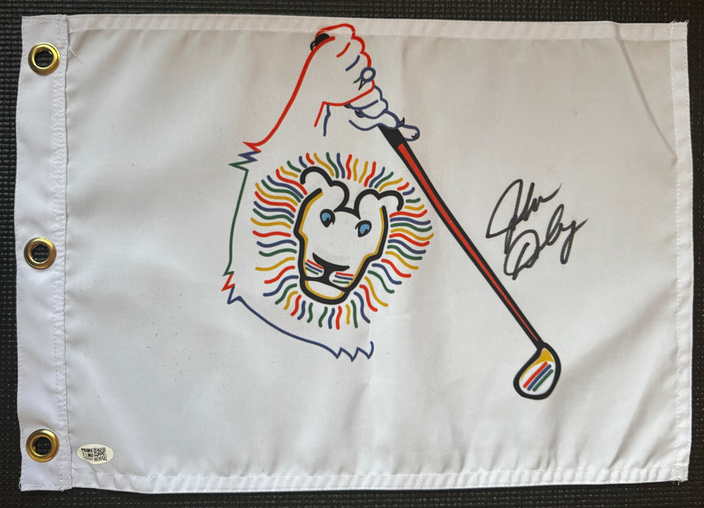 John Daly autographed John Daly Logo Golf Pin Flag, Prime Time SOA