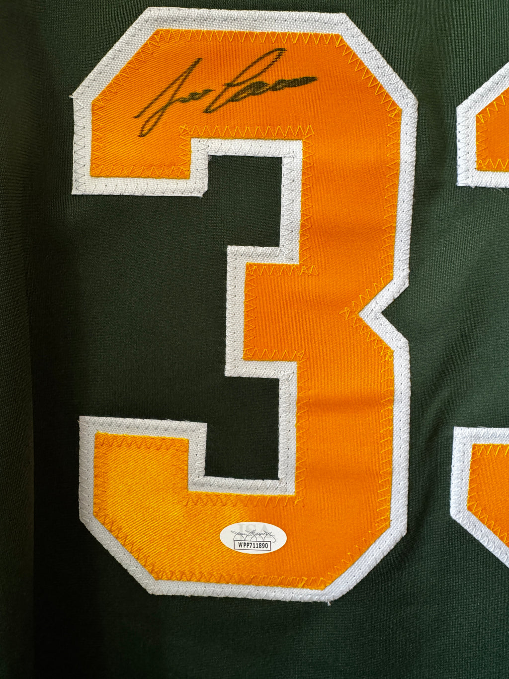 Jose Canseco Autographed XL Oakland Player Jersey #33 For Framing – JSA SOA