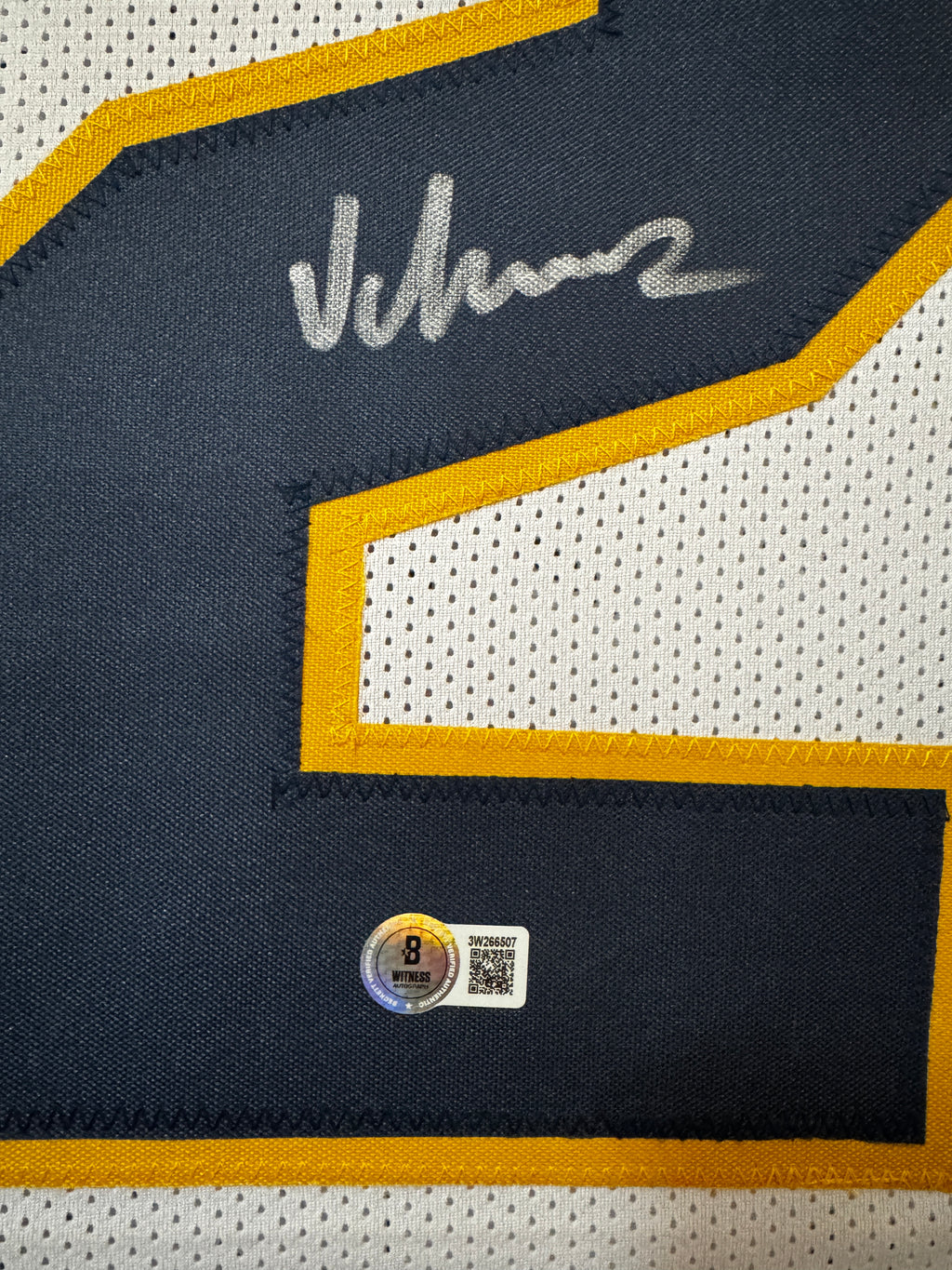 Junior Vandross III Autographed XL Toledo Player Jersey For Framing – Beckett/W