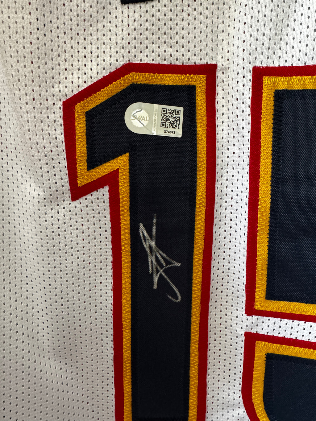 Nikolia Jokic Autographed Custom White Denver Nuggets Jersey, JSA SOA