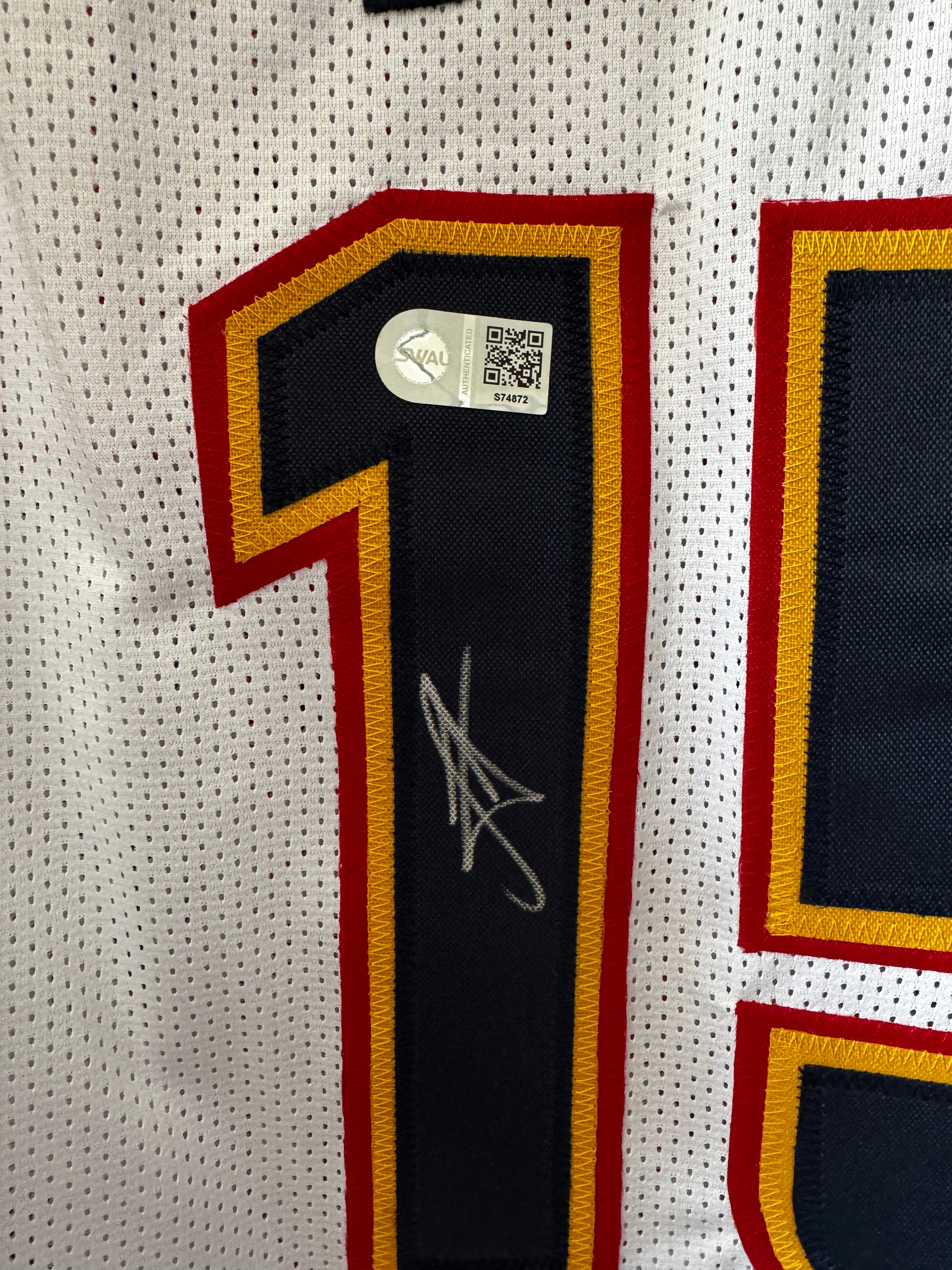 Nikolia Jokic Autographed Custom White Denver Nuggets Jersey, JSA SOA