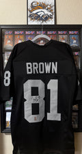 Tim Brown autographed Raiders Jersey, Player Holo SOA