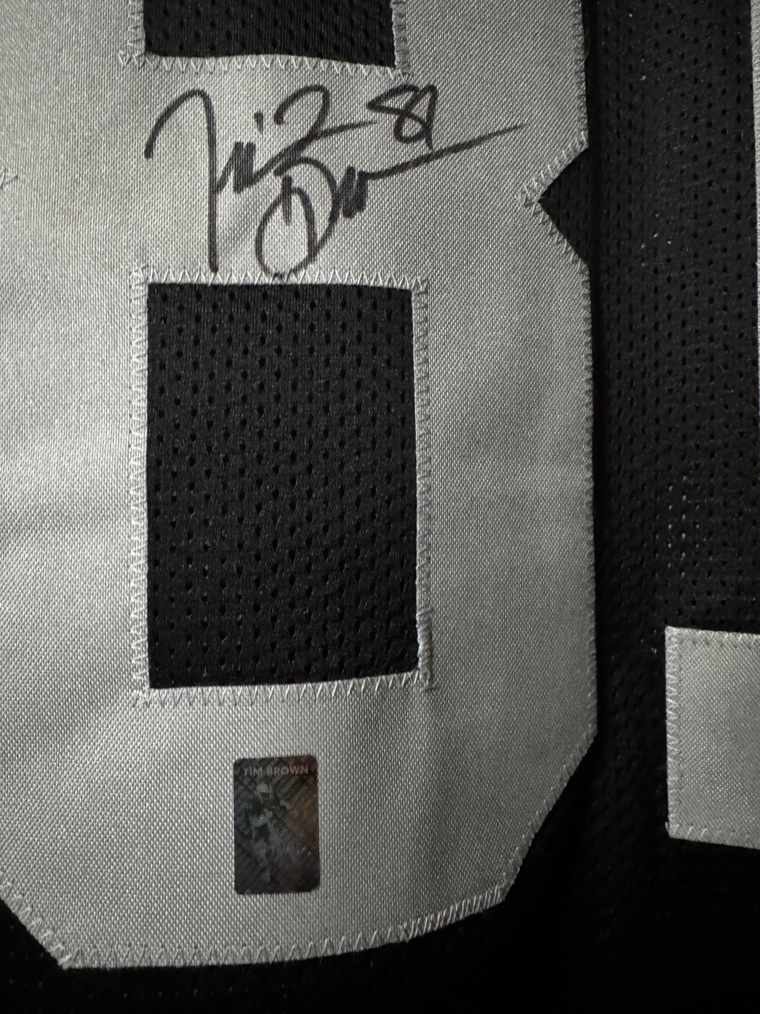 Tim Brown autographed Raiders Jersey, Player Holo SOA