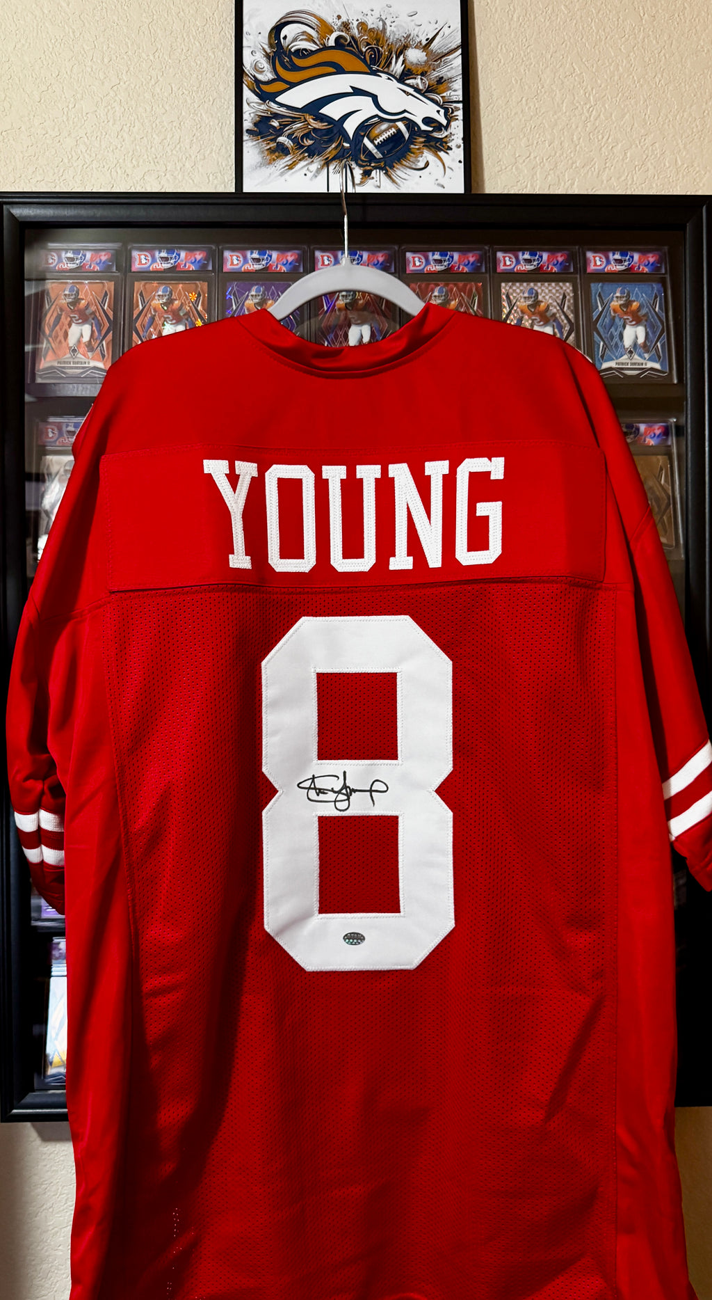 Steve Young Autographed 49ers Jersey, Player Hologram