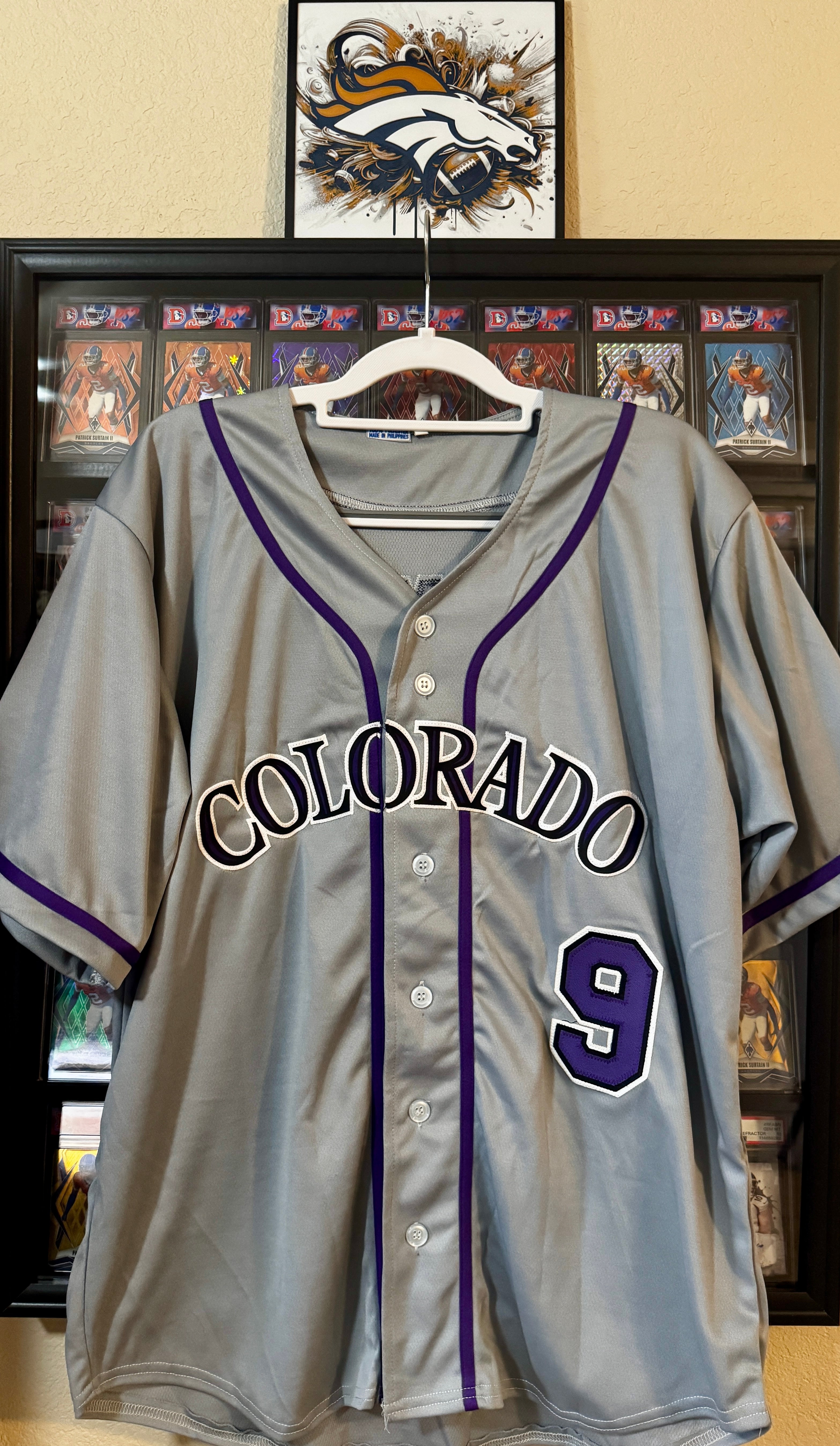 Brenton Doyle, Autographed Custom Colorado Rockies Jersey - Silver, Beckett SOA