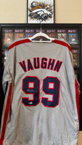 Charlie Sheen Autographed Custom Major League Ricky Vaughn Cleveland Silver Jersey,  Beckett COA