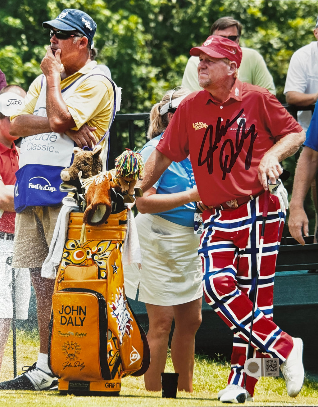 John Daly Autographed 11 x 14 Photo, SWAU SOA