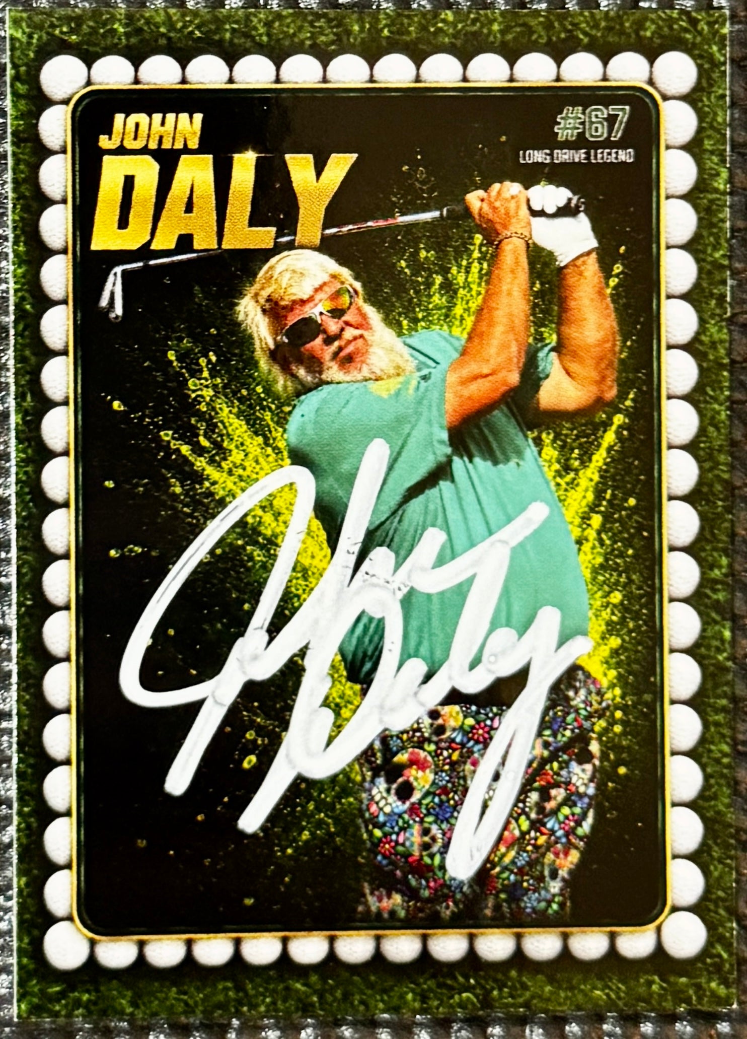 John Daly Autographed Custom Card, Prime Time SOA