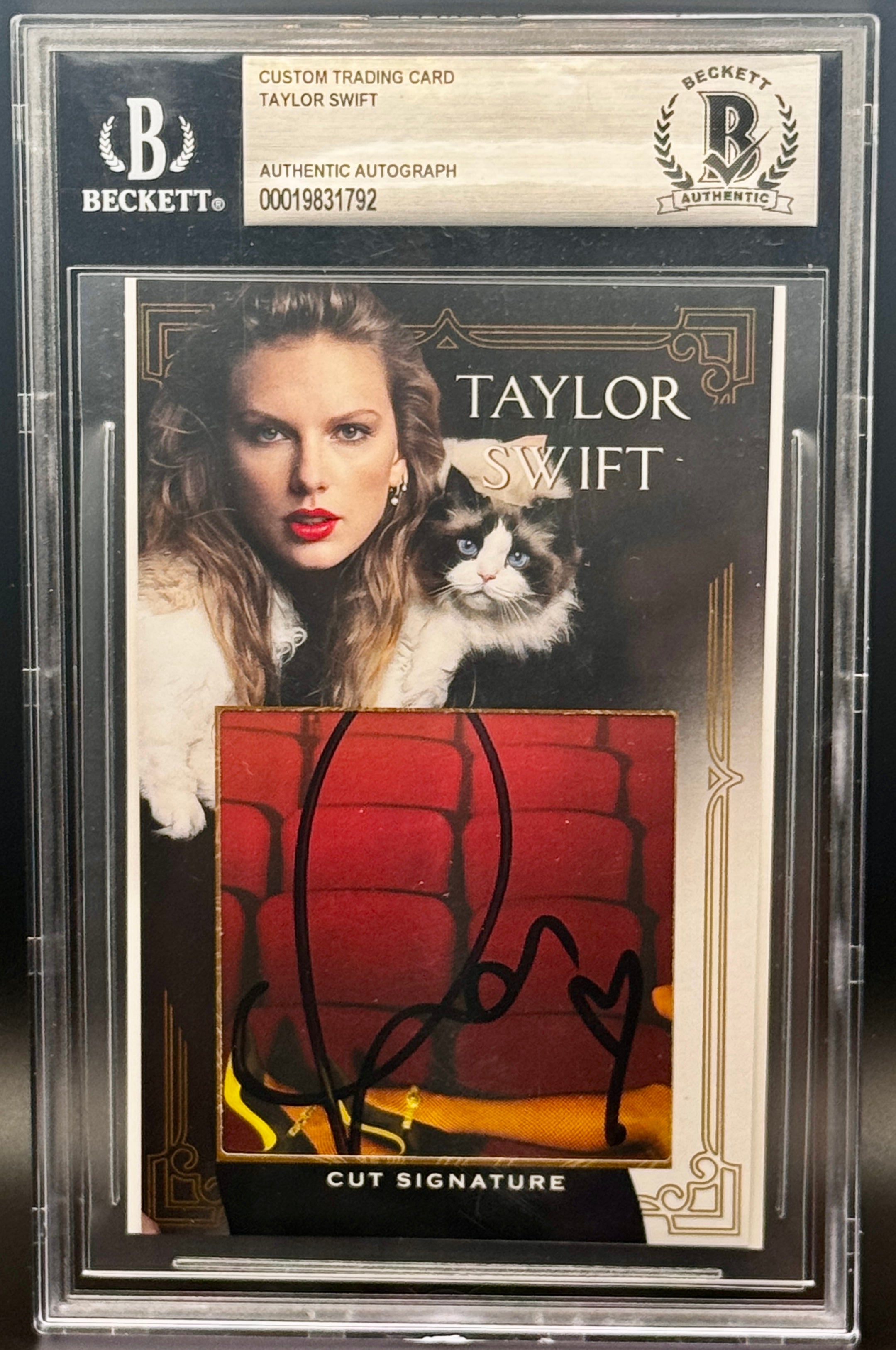 Taylor Swift Cut Autograph, Beckett Slabbed