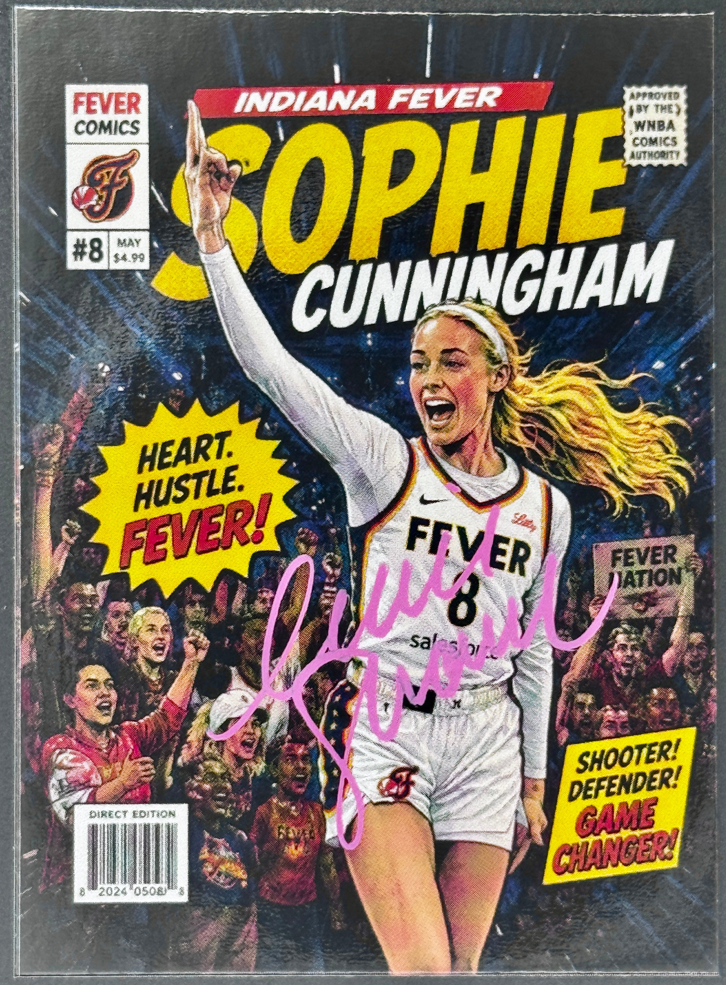 Sophie Cunningham autographed Custom Comic Book Card, SWAU SOA