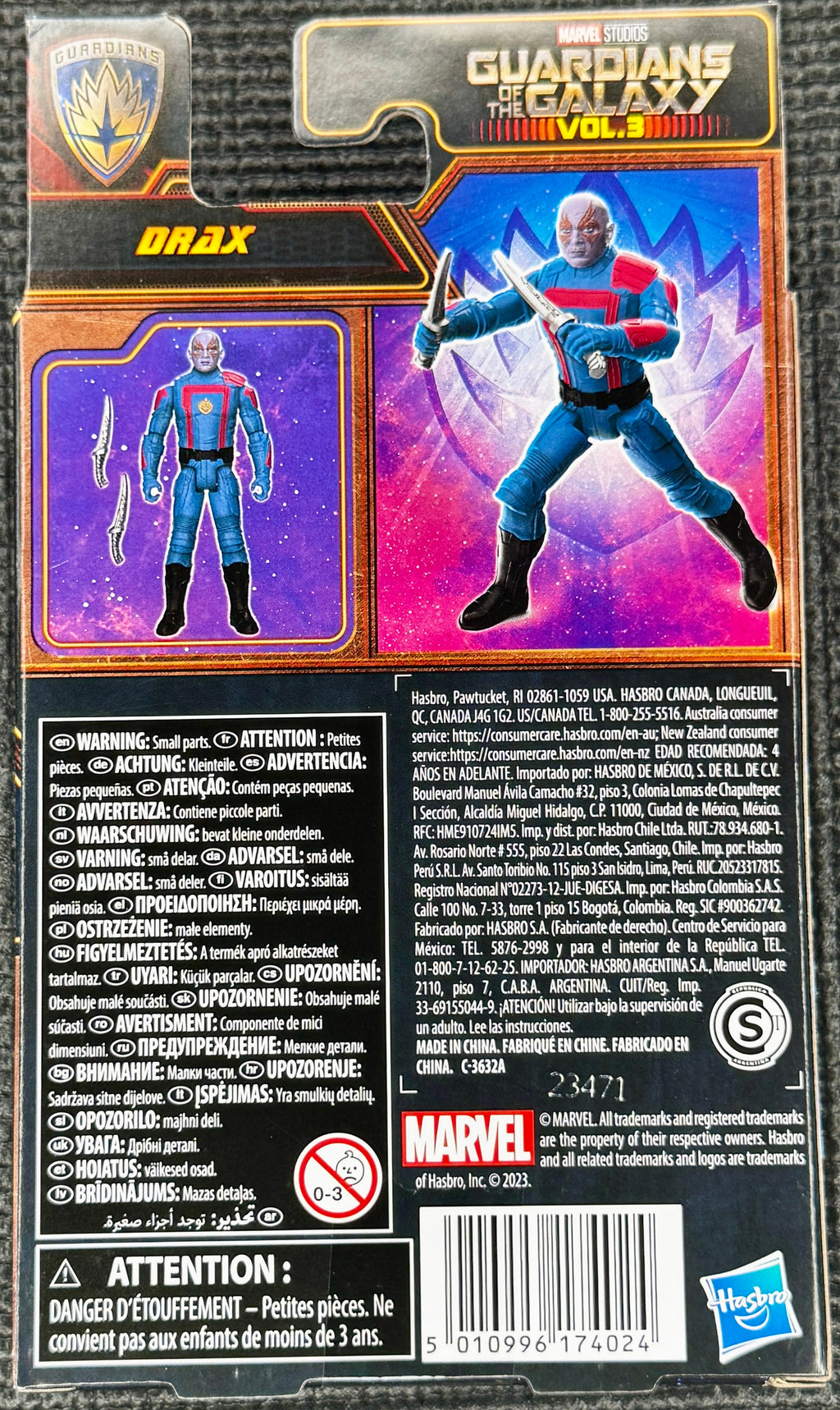 Marvel Studios - Guardians of the Galaxy Series 3 Action Figures (Drax) - Hasbro Epic Hero Series (4in) (Copy)