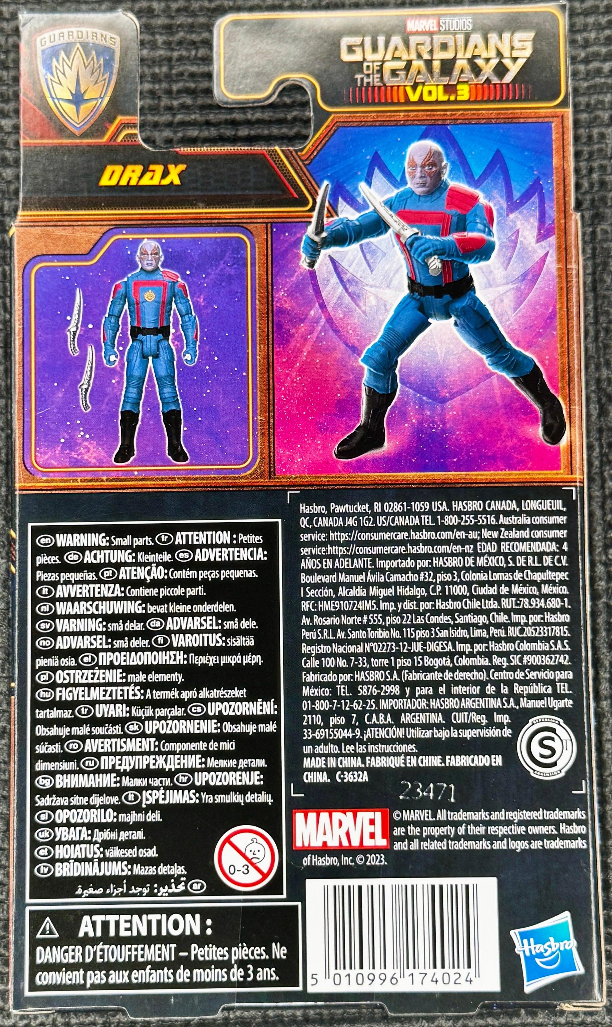 Marvel Studios - Guardians of the Galaxy Series 3 Action Figures (Drax) - Hasbro Epic Hero Series (4in) (Copy)