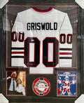 Framed Chevy Chase & Beverly D’Angelo Dual Autographed *Custom* Griswold Jersey – SWAU SOA