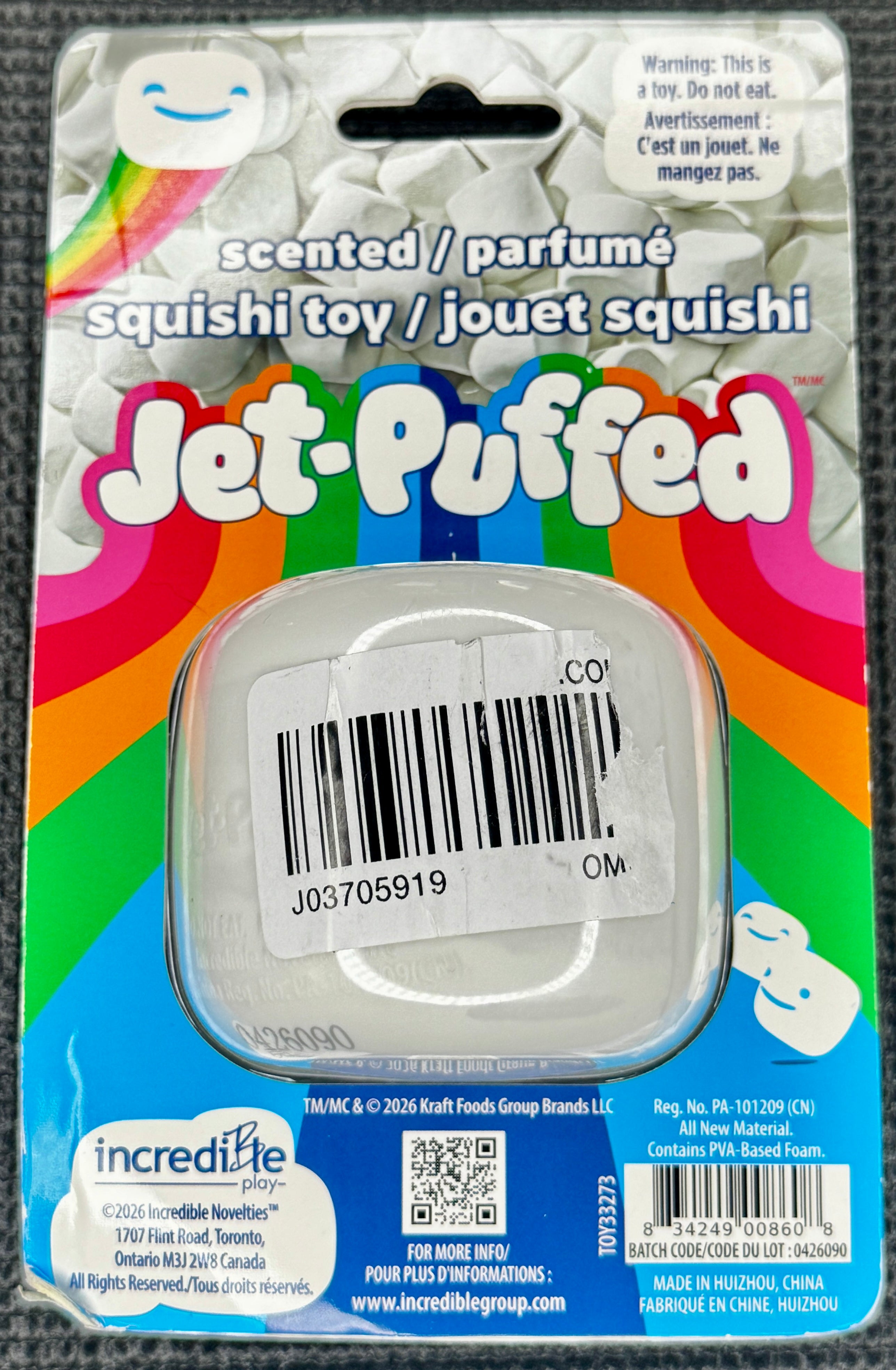 Joy Joie Jet-Puffed Squisi toy (Marshmallow Scented)