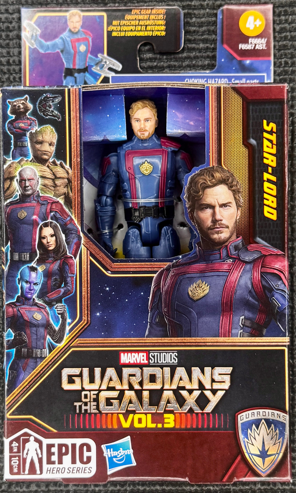 Marvel Studios - Guardians of the Galaxy Series 3 Action Figures (Star Lord) - Hasbro Epic Hero Series (4in) (Copy) (Copy) (Copy)